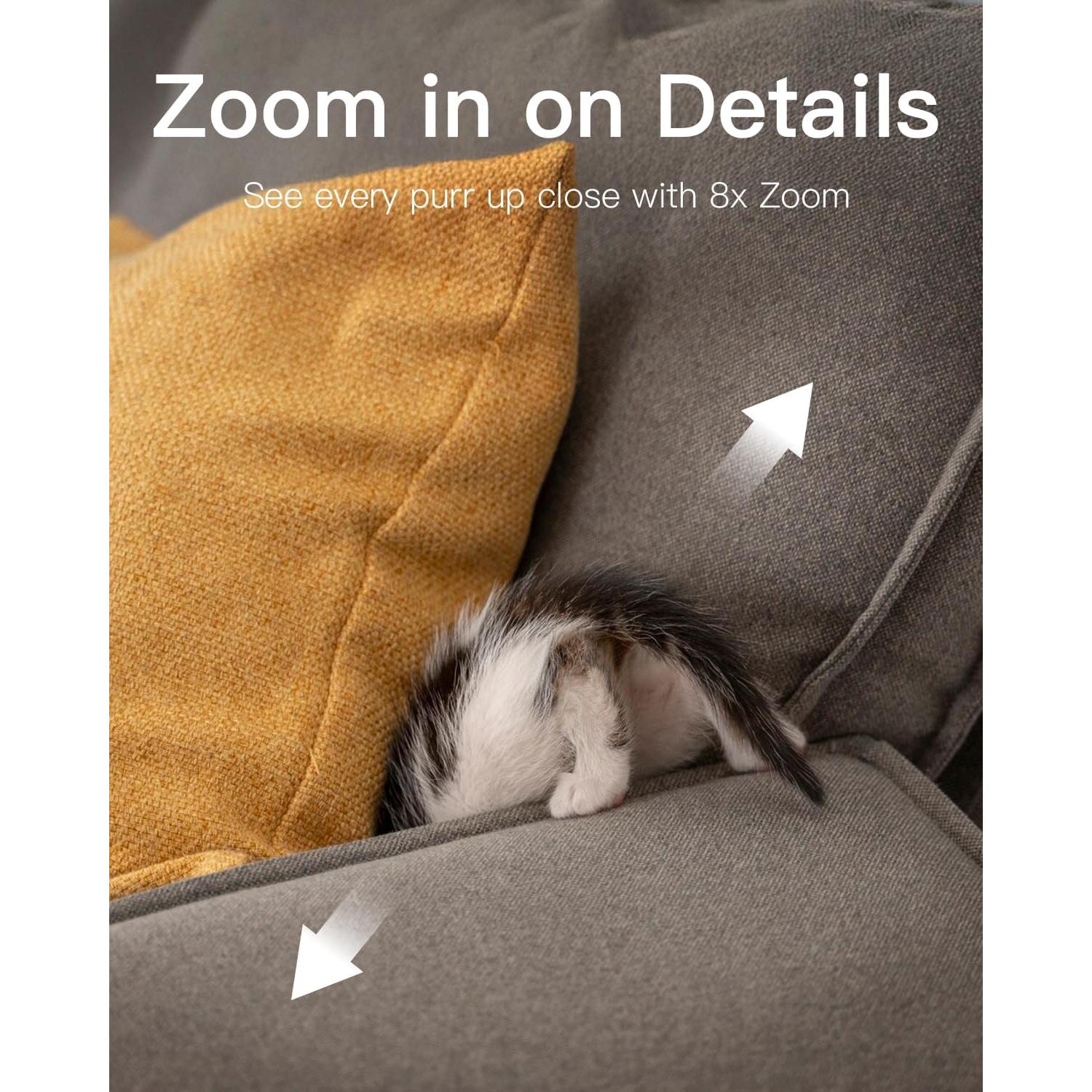 Cámara VIMTAG 2.5K 4MP WiFi 360° para Seguridad Interior