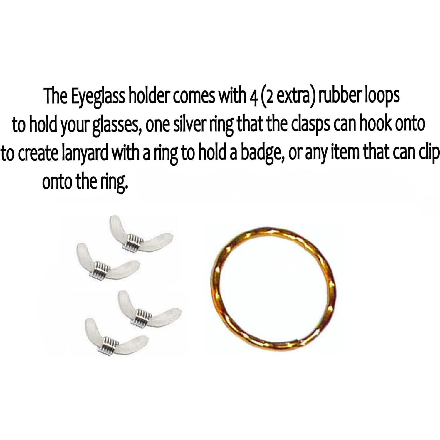 Cadena de Perlas Hidden Hollow Soporte Gafas Acero Inoxidable 71cm