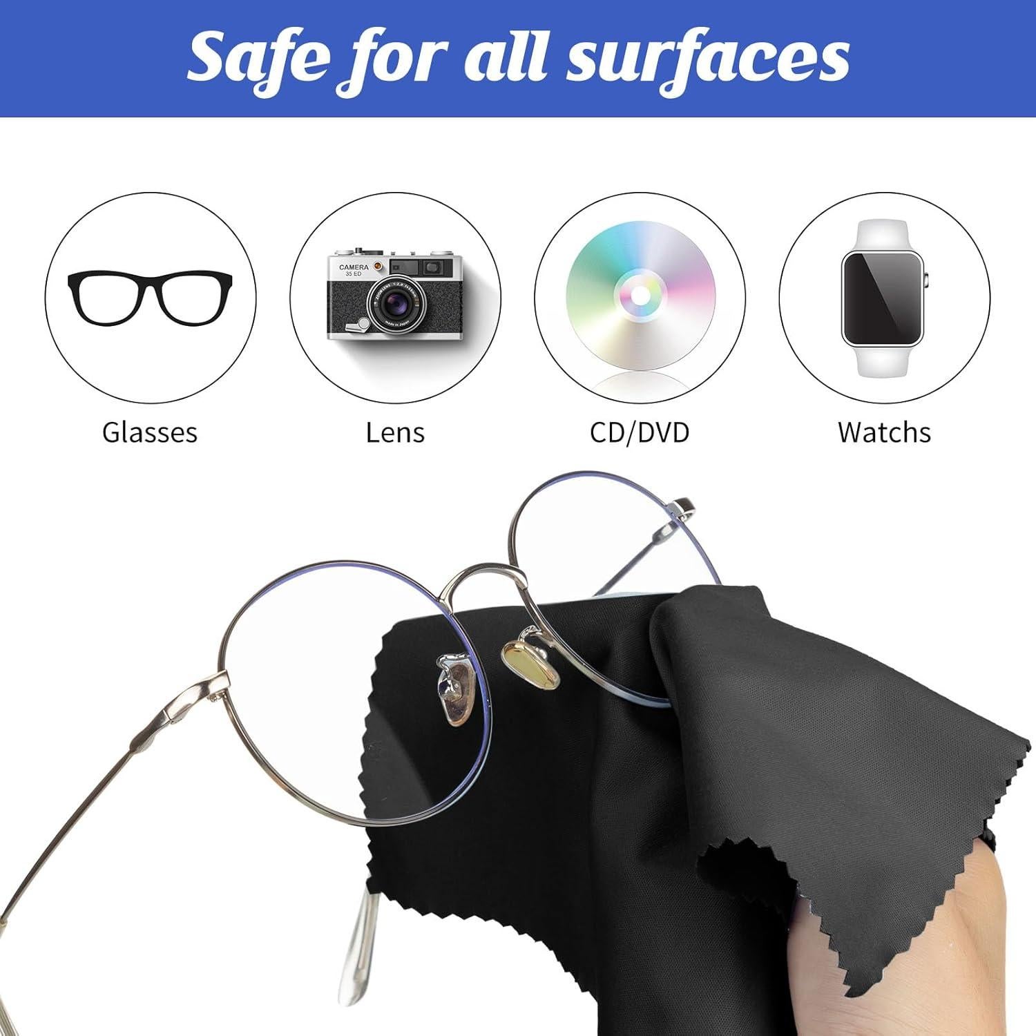 300 Paños de Microfibra Leelosp para Limpieza de Gafas