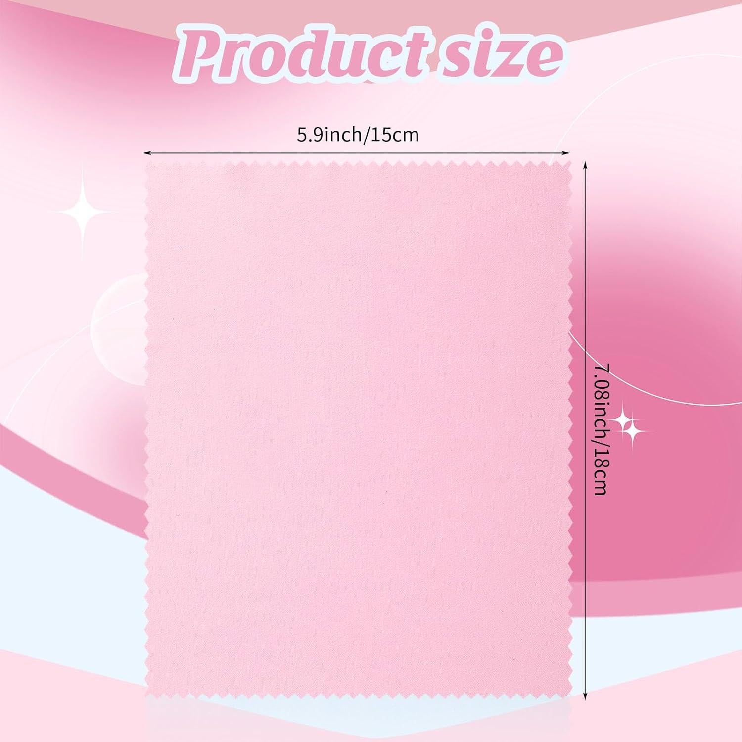 300 Paños de Microfibra Rosa para Limpieza de Gafas