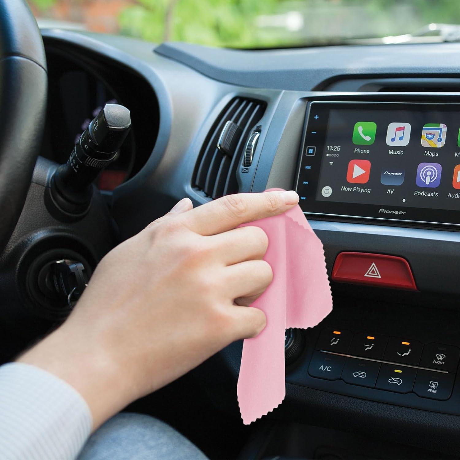 300 Paños de Microfibra Rosa para Limpieza de Gafas