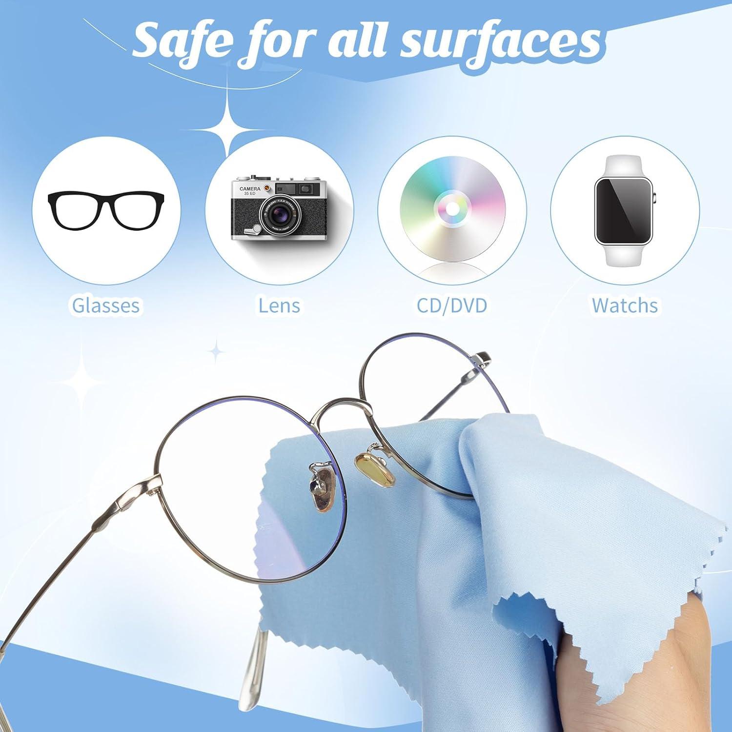 300 Paños de Microfibra para Gafas Leelosp Cielo Azul