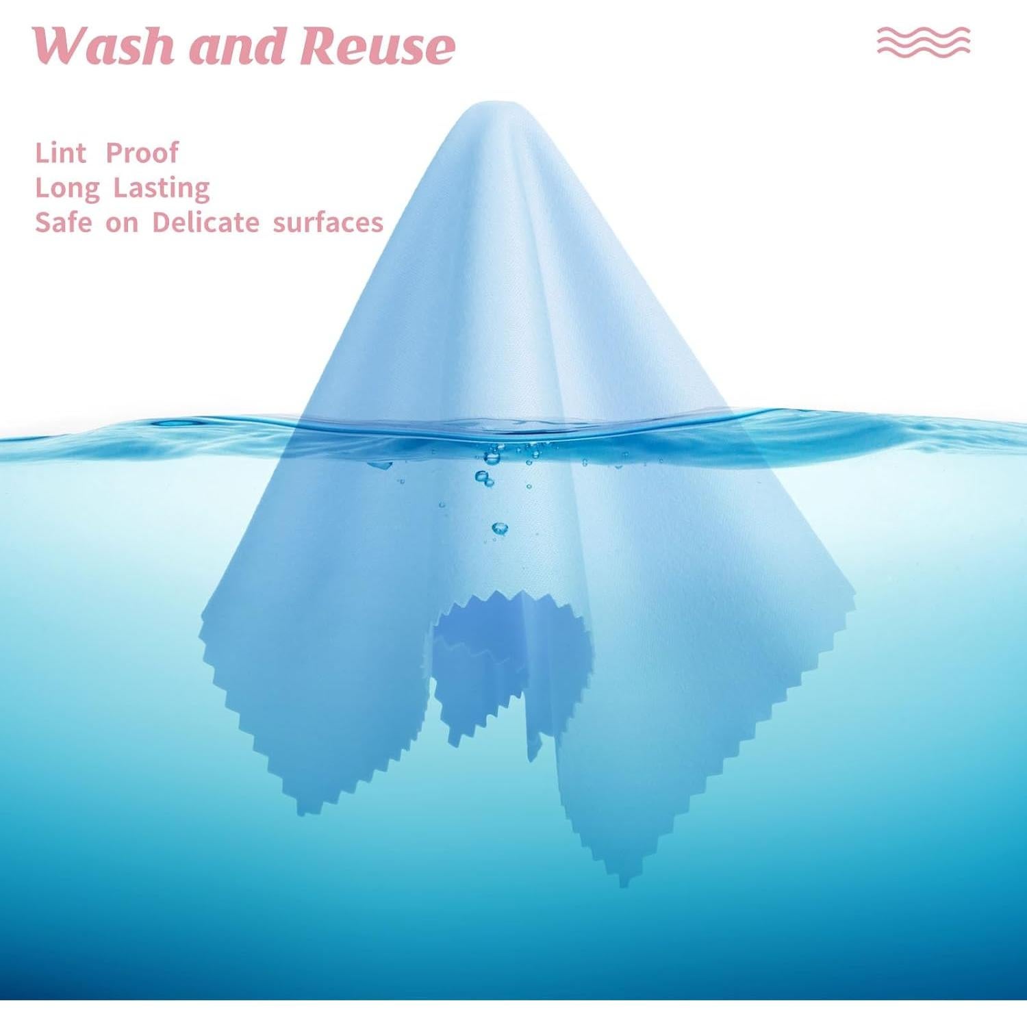 300 Paños de Microfibra para Gafas Leelosp Cielo Azul