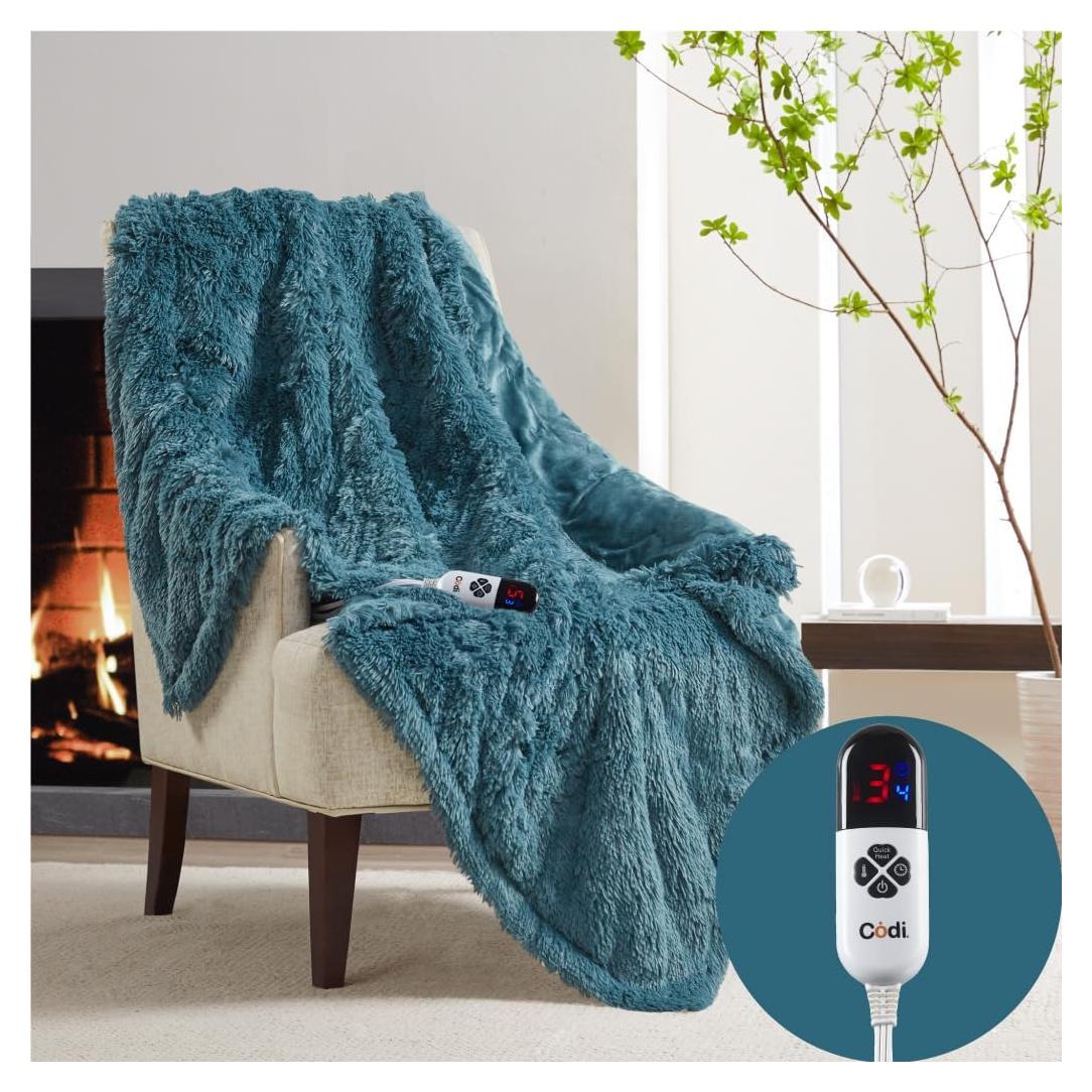 Manta Eléctrica Codi 127x152 cm Teal 6 Niveles Calor