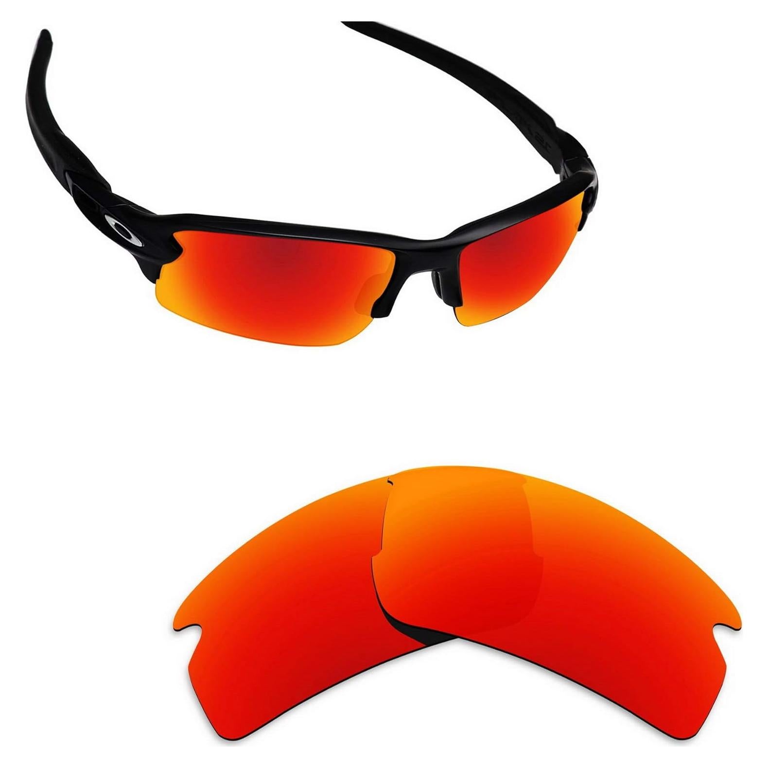 Lentes Polarizados Alphax para Oakley Flak 2.0 - Rojo Fuego
