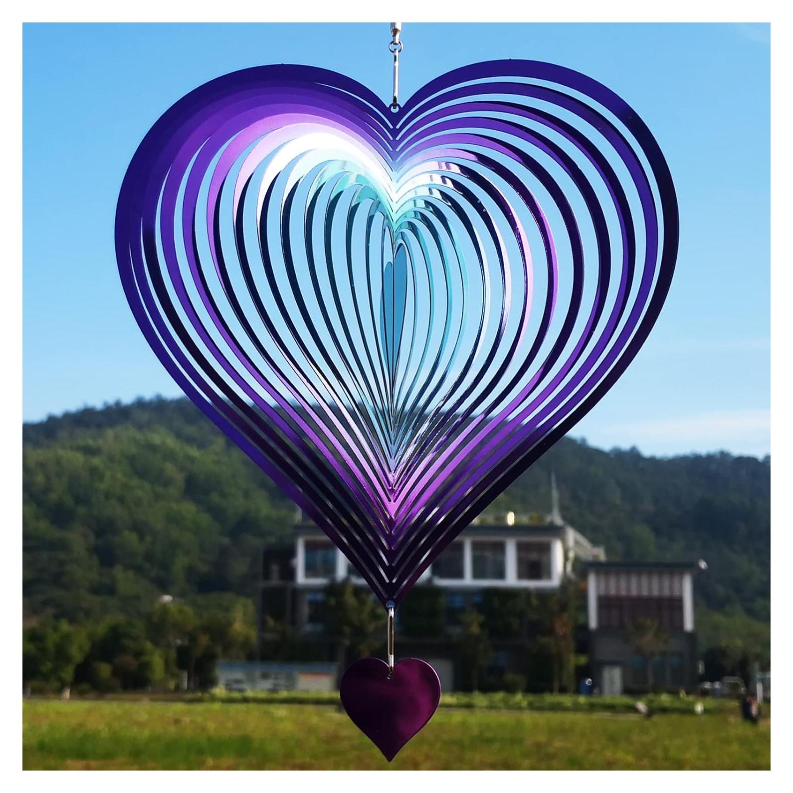 Molinete de Viento DJUAN 3D Gradiente Púrpura-Verde Jardín