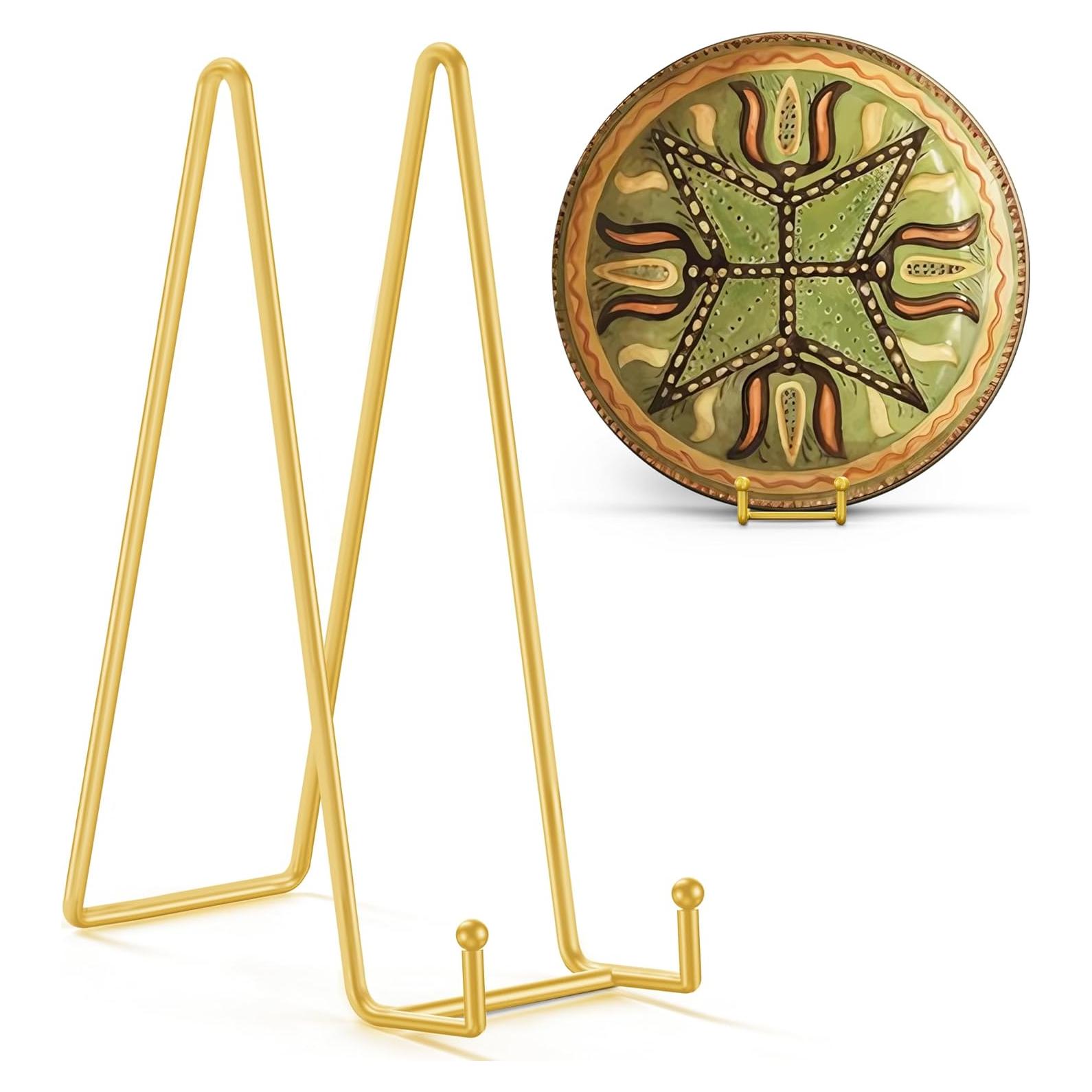 Soporte de Platos Grande TR-LIFE 30.48 cm Oro - 2 Piezas