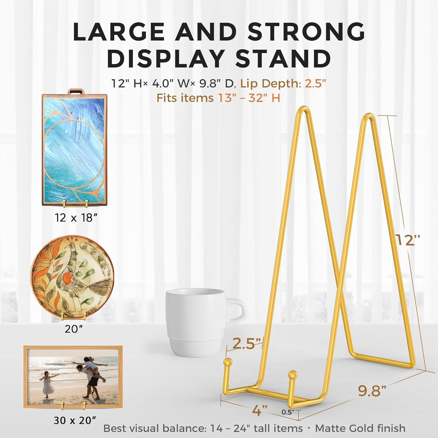 Soporte de Platos Grande TR-LIFE 30.48 cm Oro - 2 Piezas