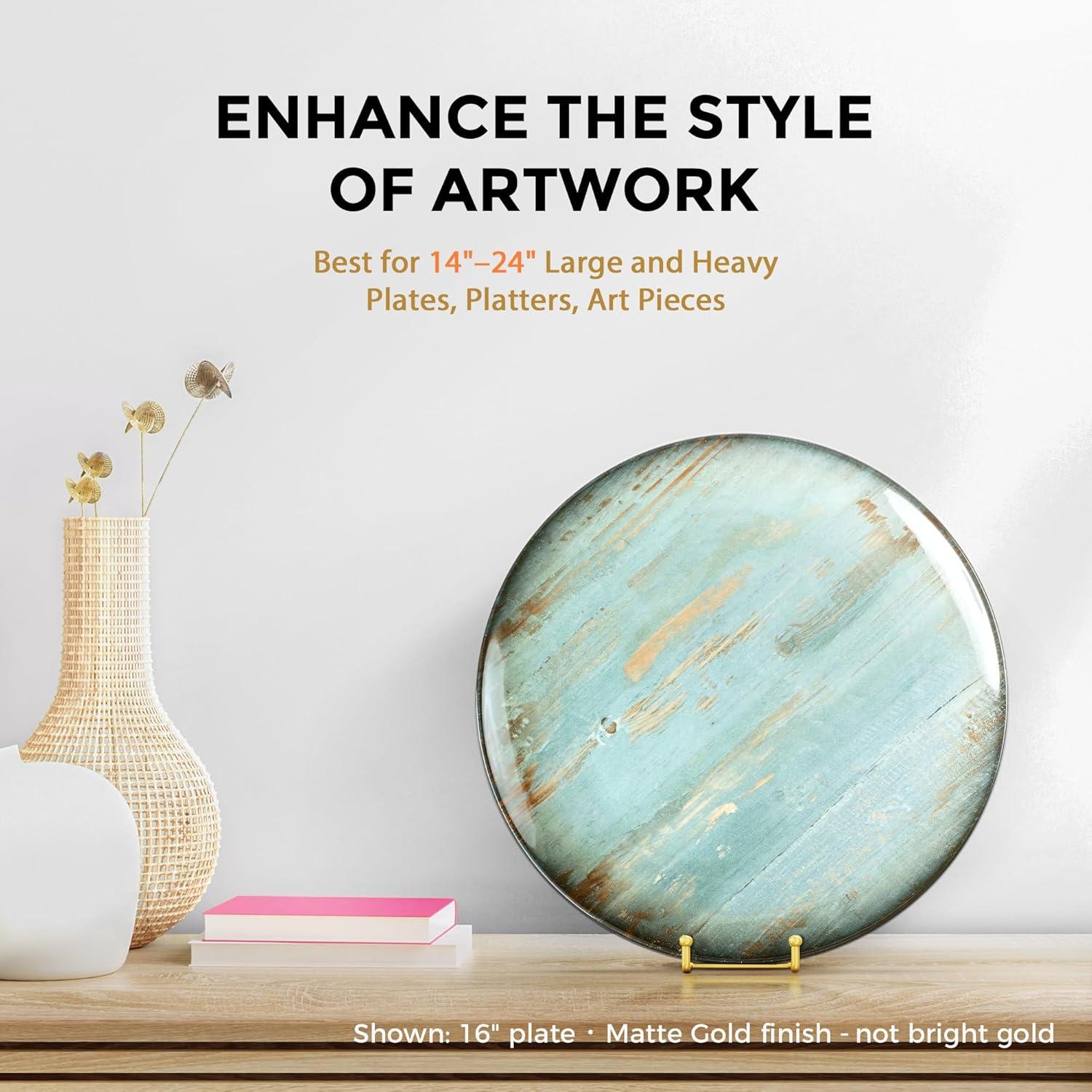 Soporte de Platos Grande TR-LIFE 30.48 cm Oro - 2 Piezas