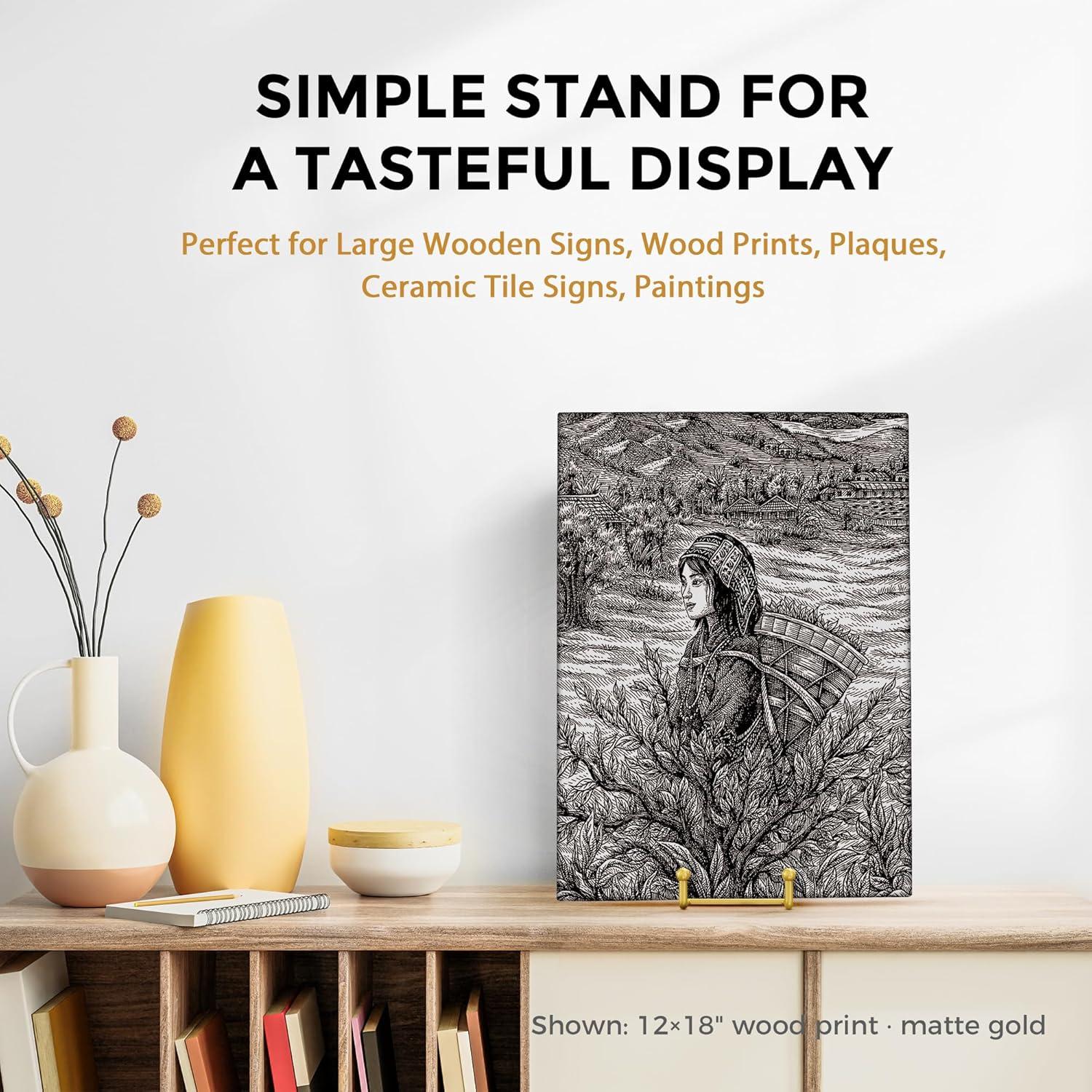 Soporte de Platos Grande TR-LIFE 30.48 cm Oro - 2 Piezas