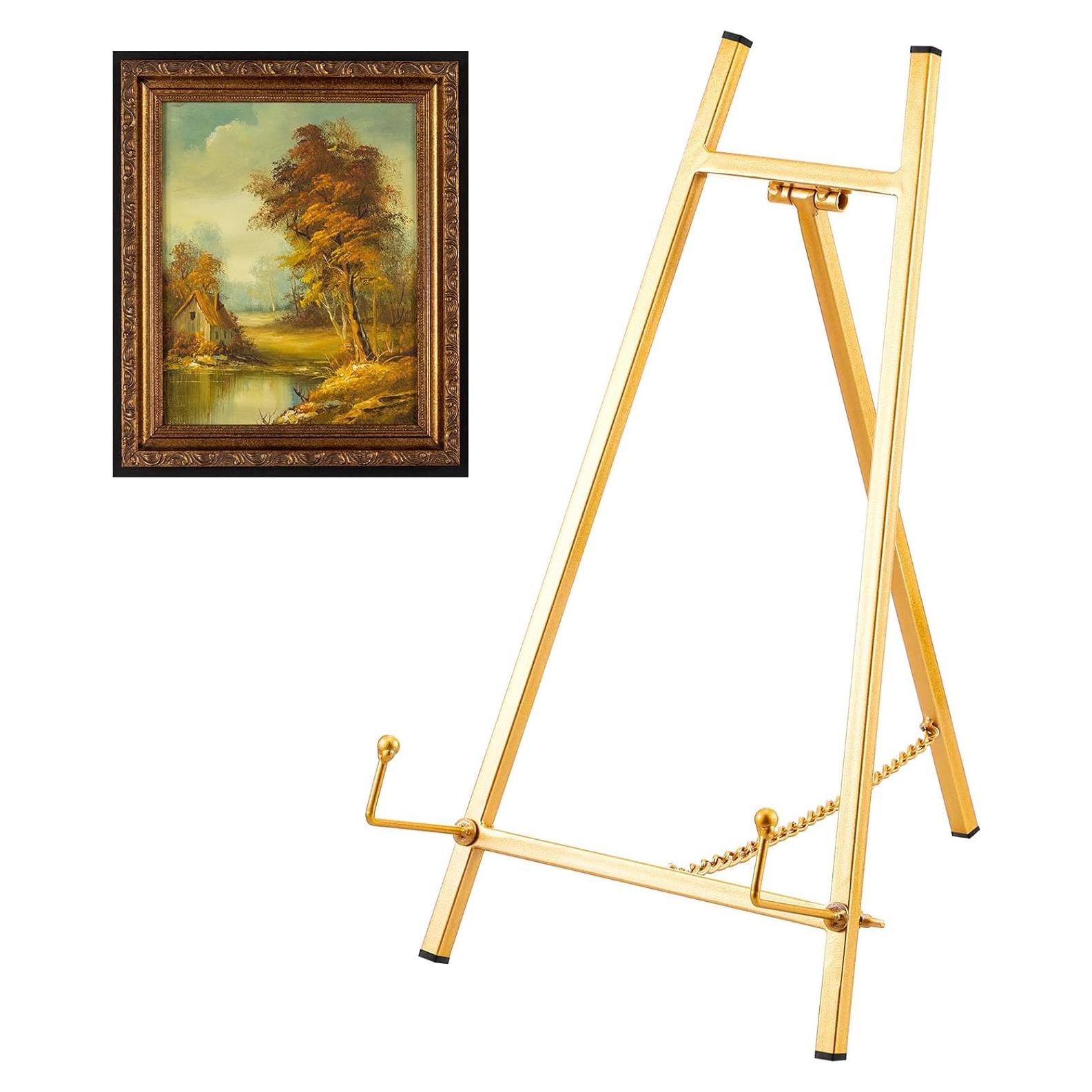 Soporte de Caballete de Metal Leinuosen 42x22x11 cm Oro