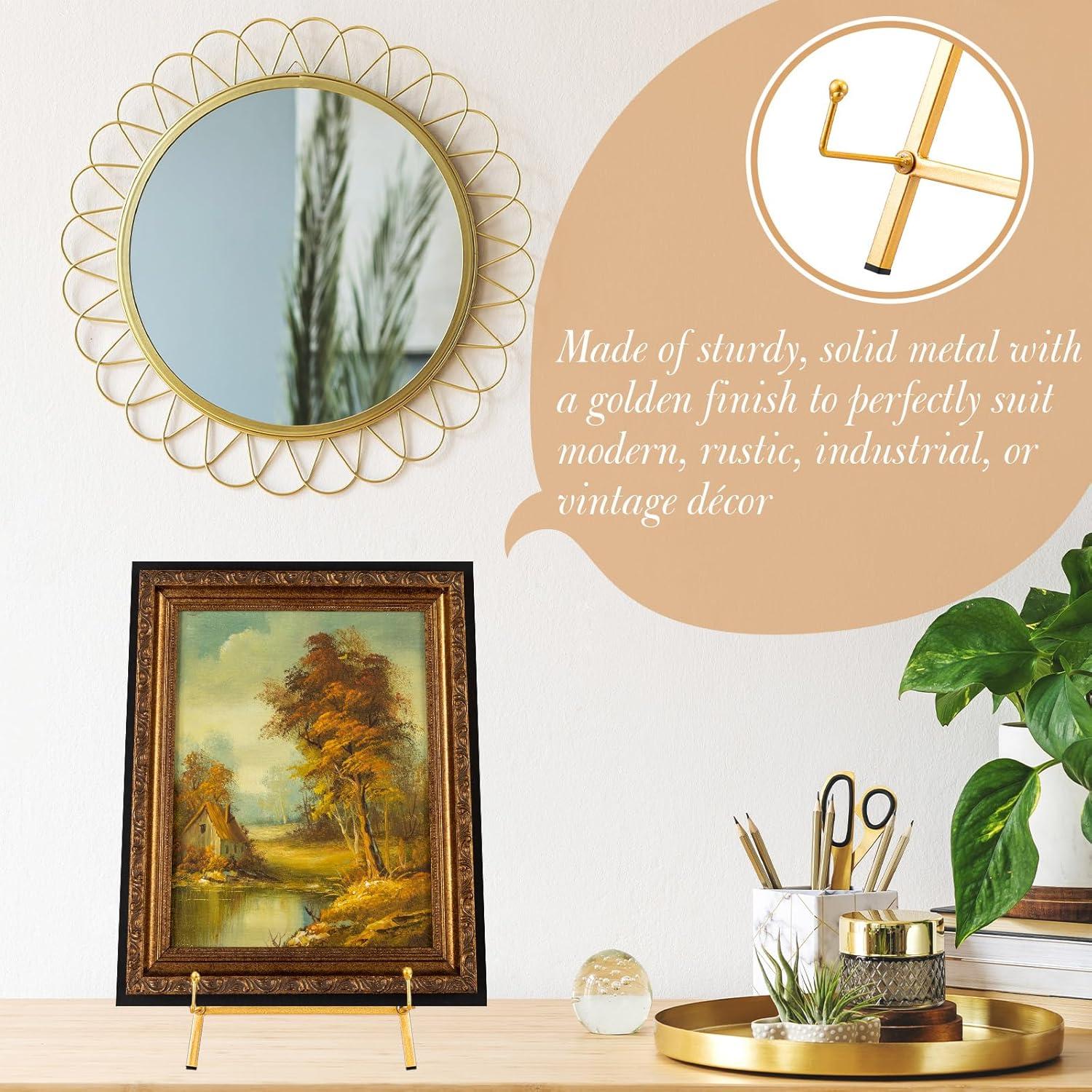 Soporte de Caballete de Metal Leinuosen 42x22x11 cm Oro