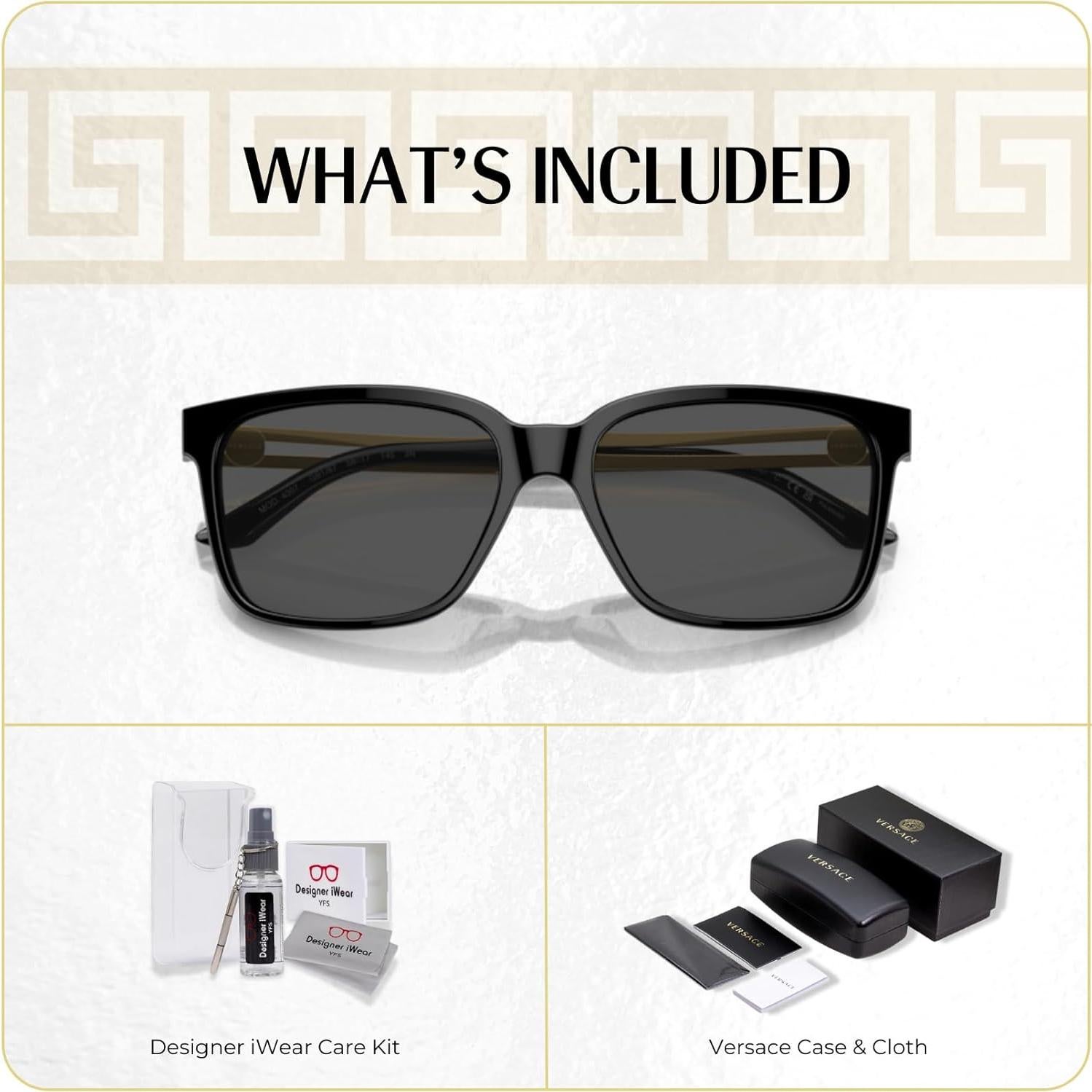Gafas de sol cuadradas Versace VE4307 con kit de cuidado