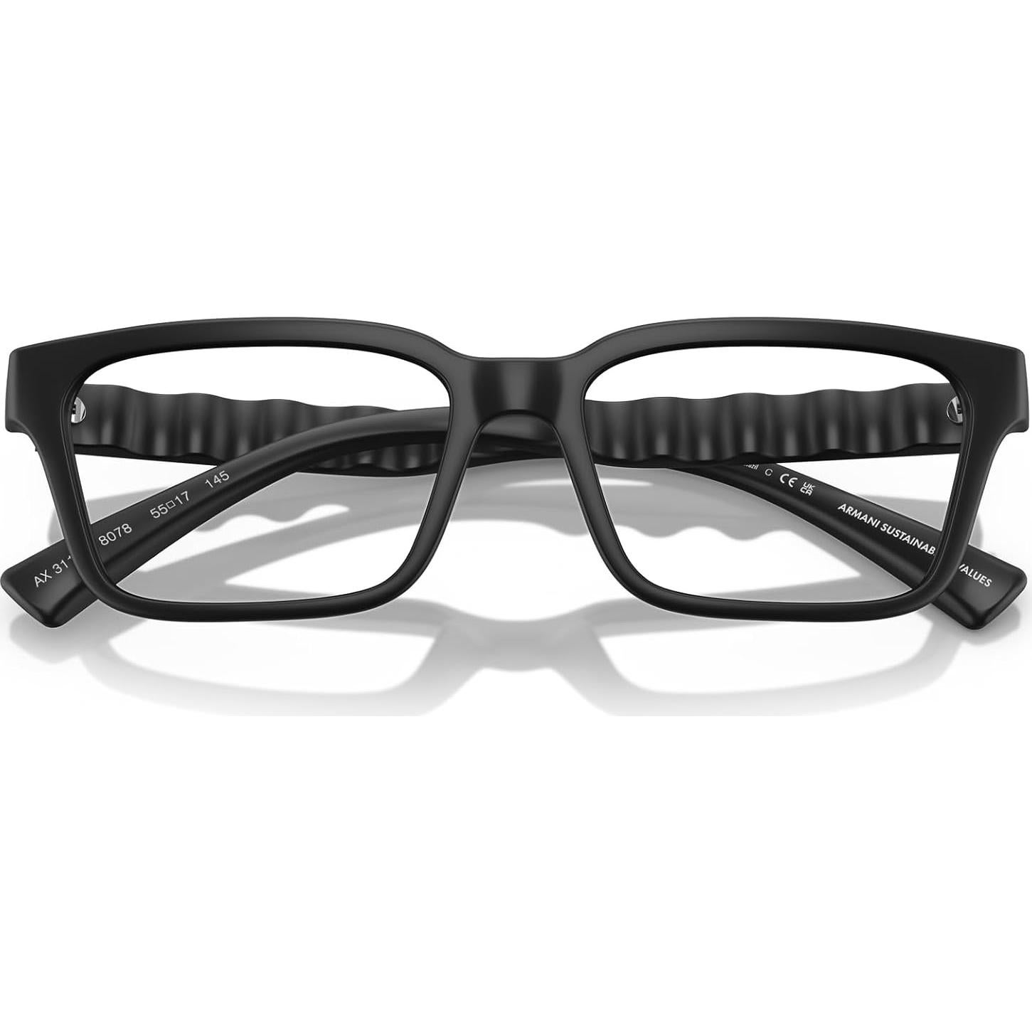 Montura de Gafas Recetadas AX3116F Negro Mate para Hombres