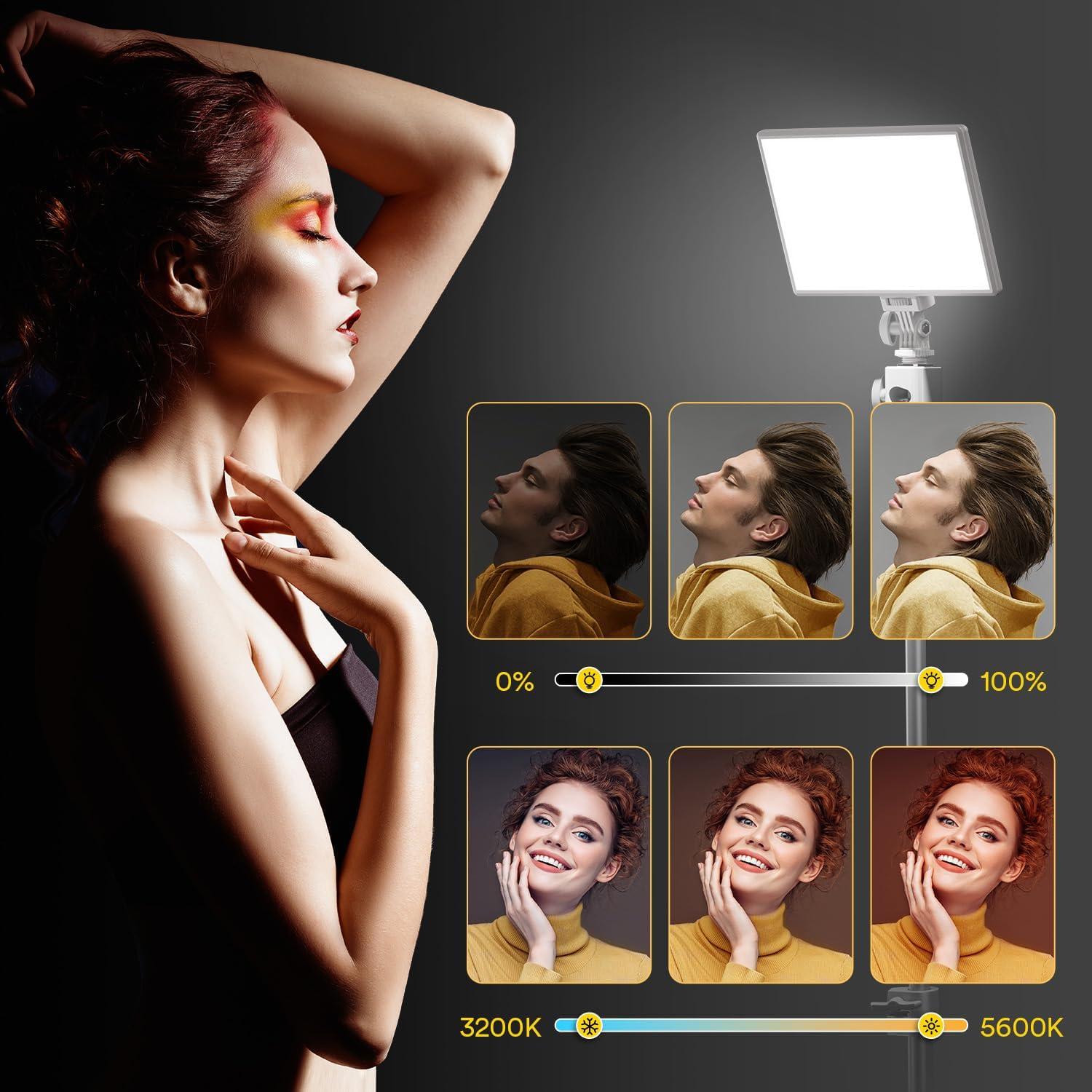 RALENO Luz de Video LED 12W con Batería 4000mAh y Soporte