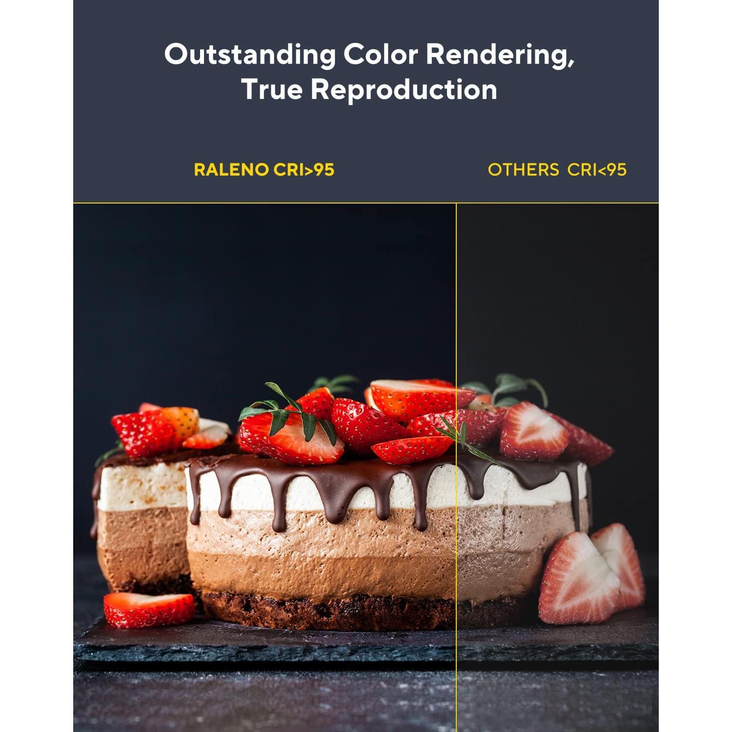 RALENO Luz de Video LED 12W con Batería 4000mAh y Soporte