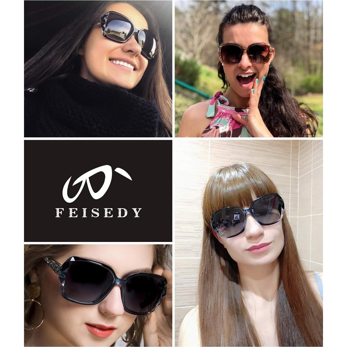 Gafas de Sol Polarizadas FEISEDY B2289 para Mujeres Azul