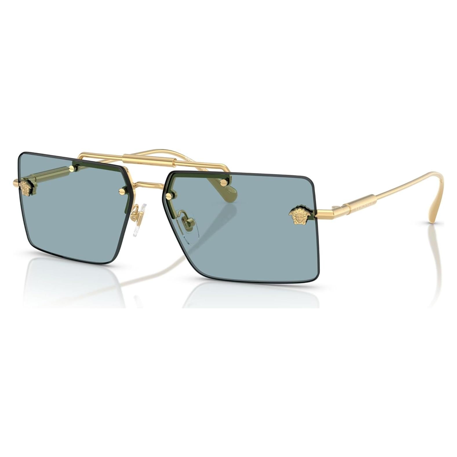 Gafas de sol Versace Mujer Marco Dorado Lentes Grises 60mm