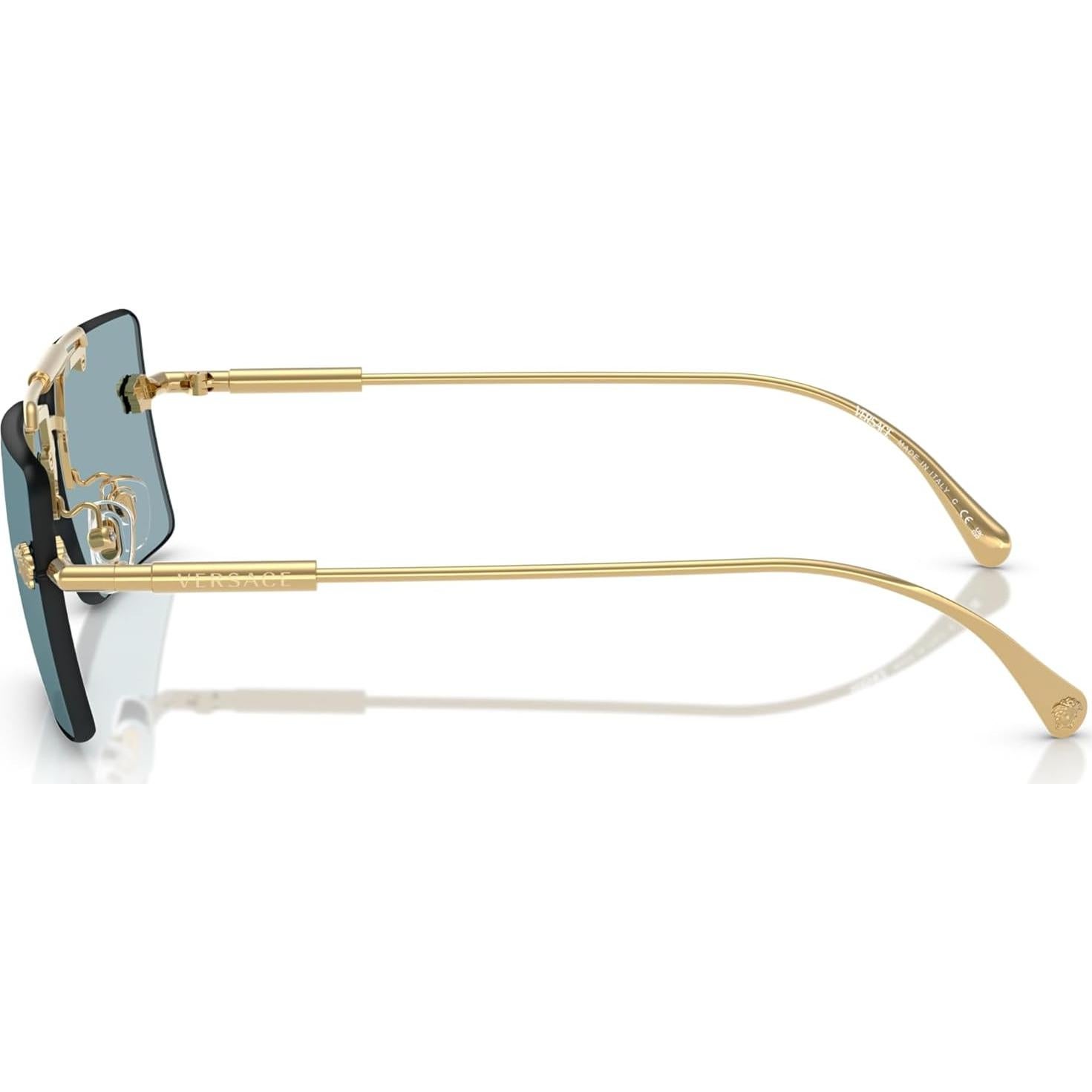 Gafas de sol Versace Mujer Marco Dorado Lentes Grises 60mm