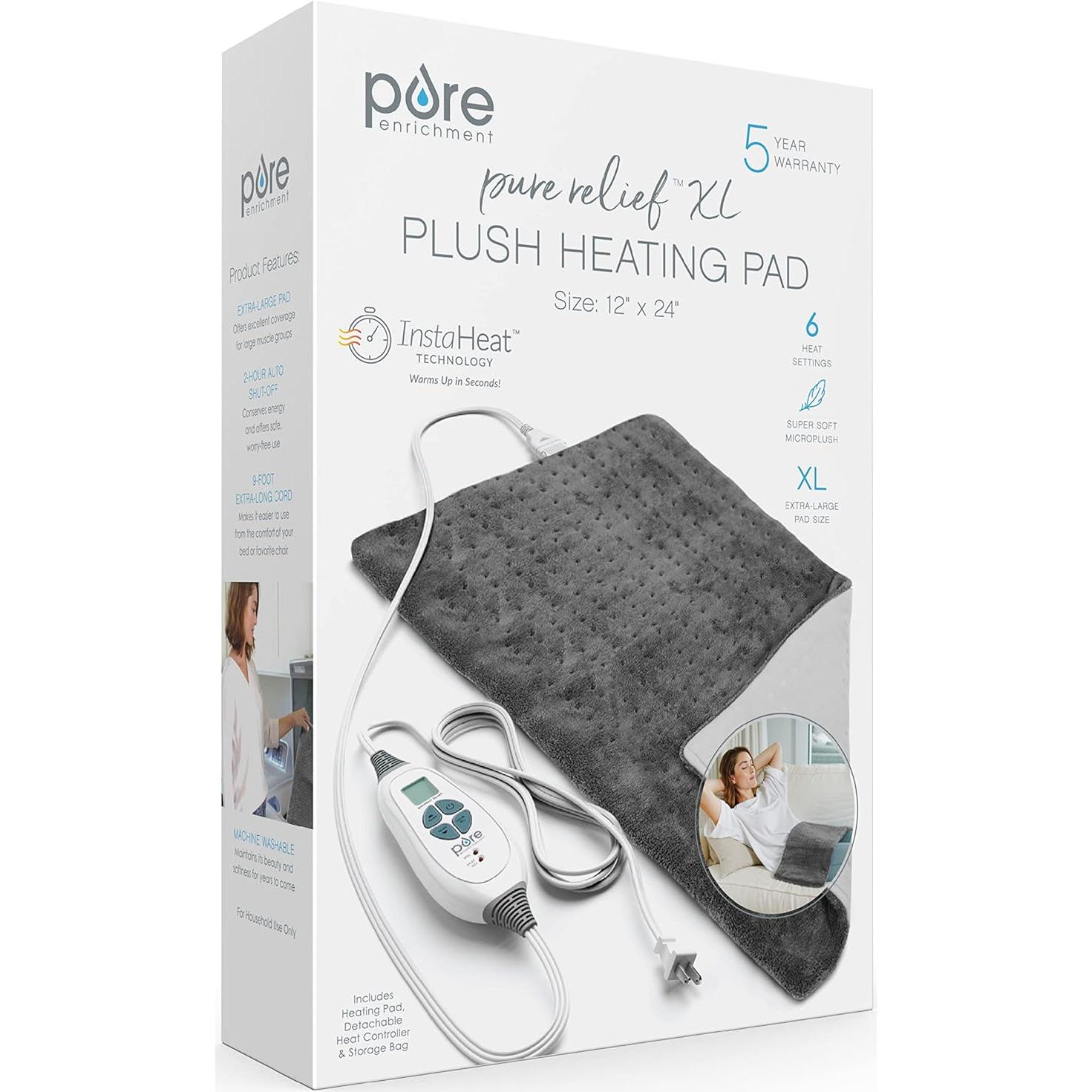 Almohadilla Térmica Pure Enrichment 30x60 cm 6 Niveles Calor