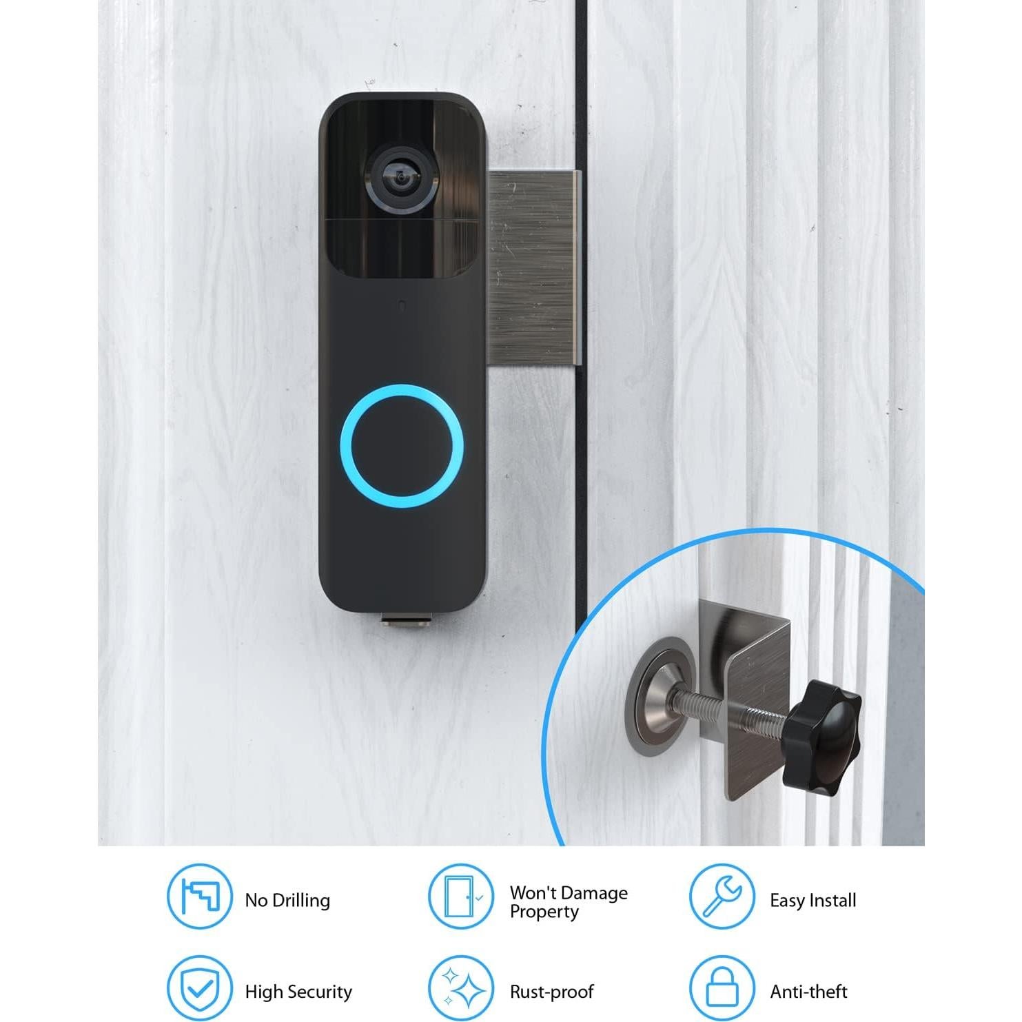 Soporte antirrobo Stouchi para timbre Blink - Plateado