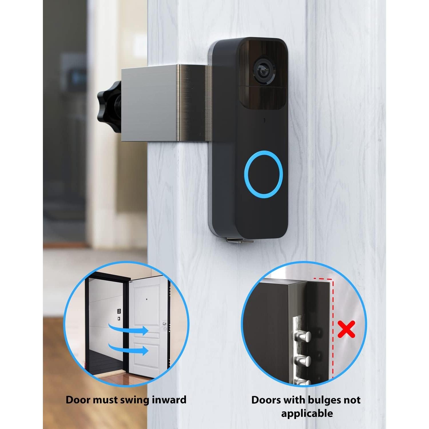 Soporte antirrobo Stouchi para timbre Blink - Plateado