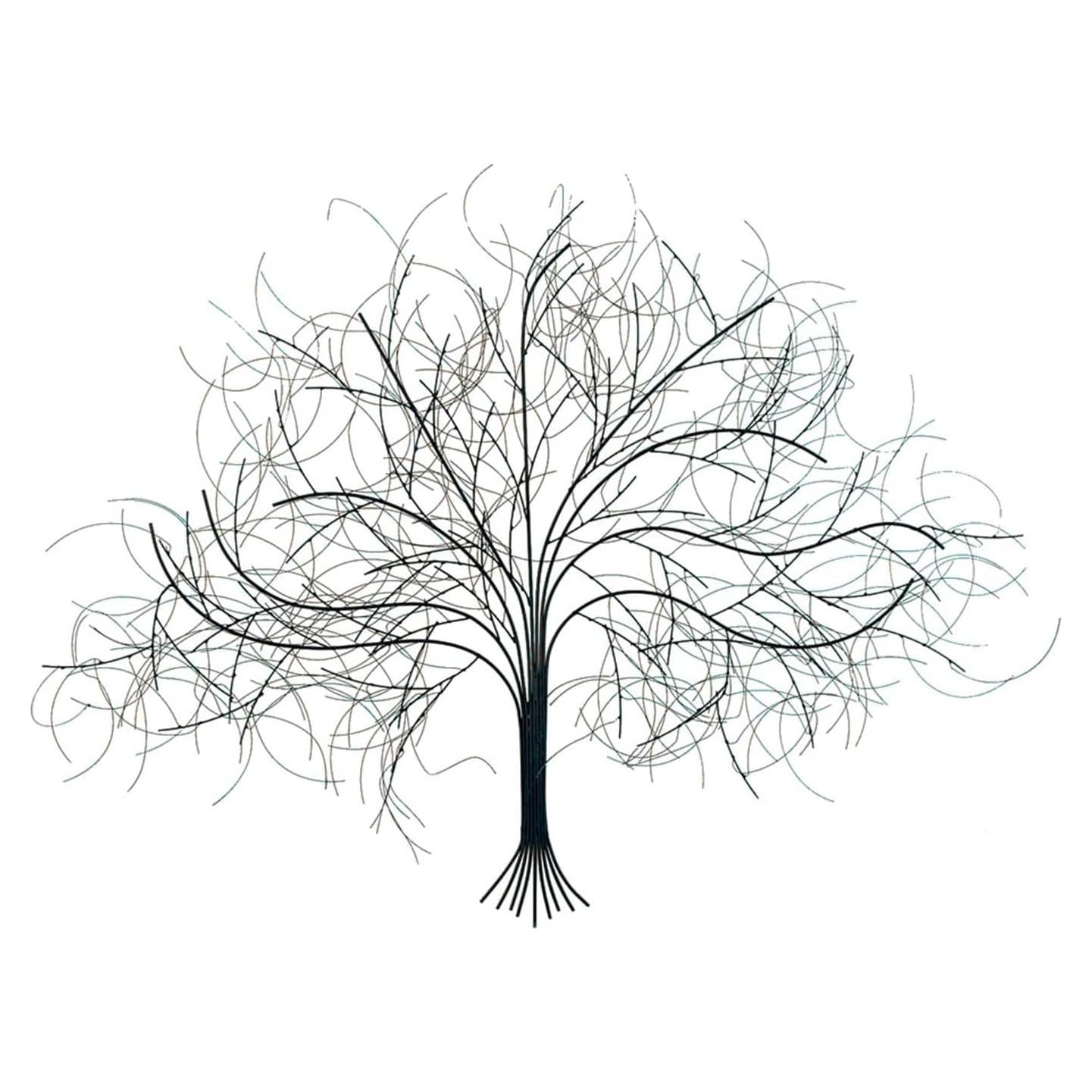 Decoración de Pared de Metal Signals - Árbol Negro 91x71 cm
