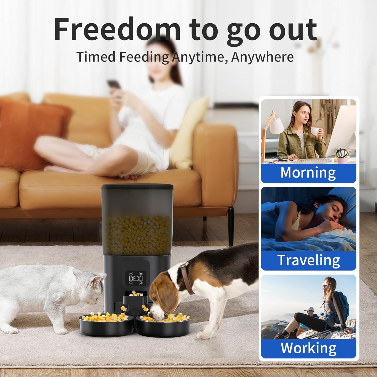 Dispensador Automático de Comida para Gatos PAPIFEED 7L