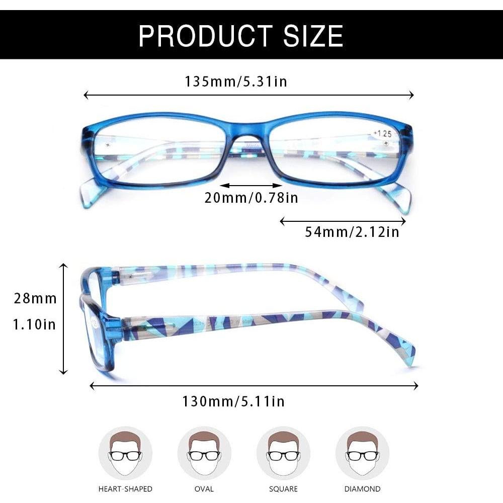 Gafas de lectura Henotin 5-Pack UV400 anti-fatiga ocular