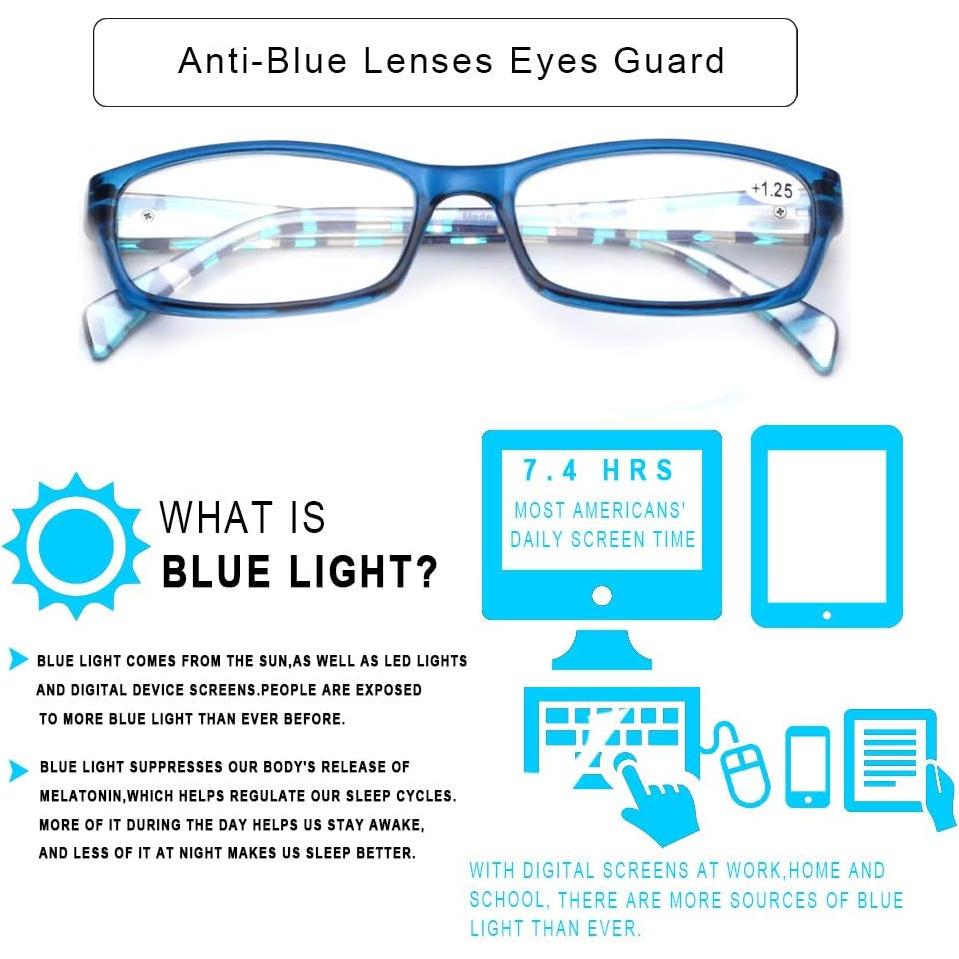 Gafas de lectura Henotin 5-Pack UV400 anti-fatiga ocular