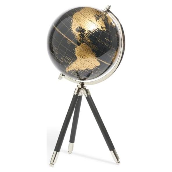 Globo Terráqueo Decorativo GLOBEDECOR 43 cm Negro y Dorado