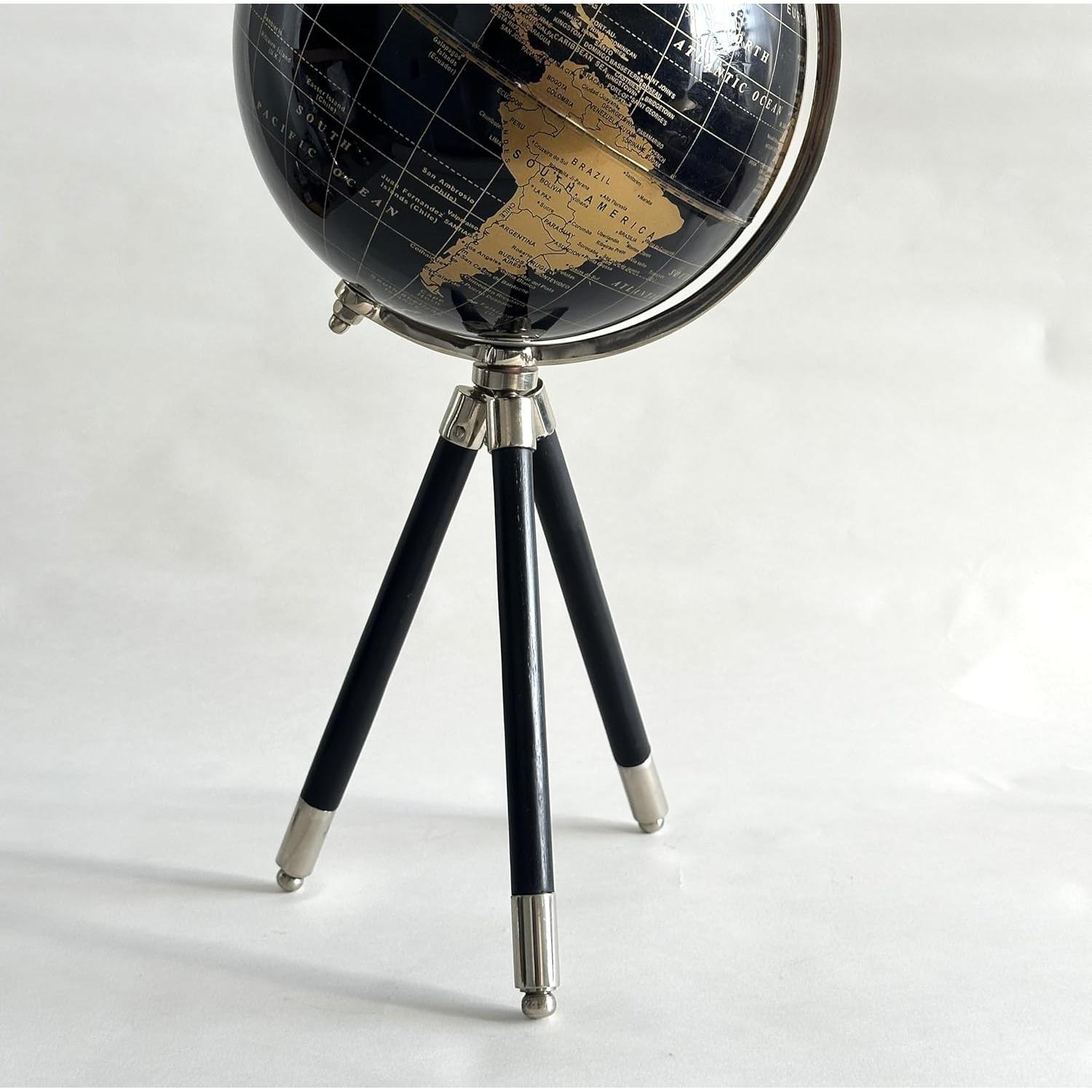 Globo Terráqueo Decorativo GLOBEDECOR 43 cm Negro y Dorado