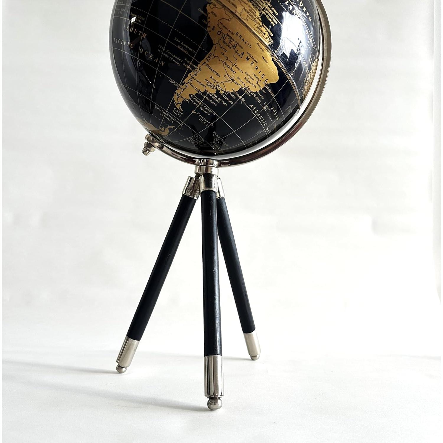 Globo Terráqueo Decorativo GLOBEDECOR 43 cm Negro y Dorado