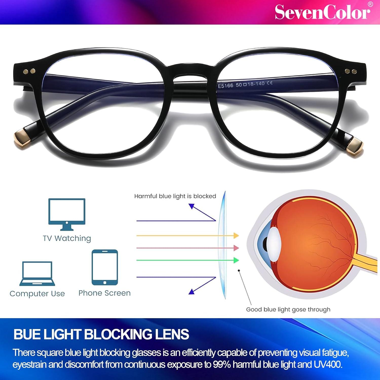 Gafas Cuadradas SevenColor con Filtro de Luz Azul - SC2505