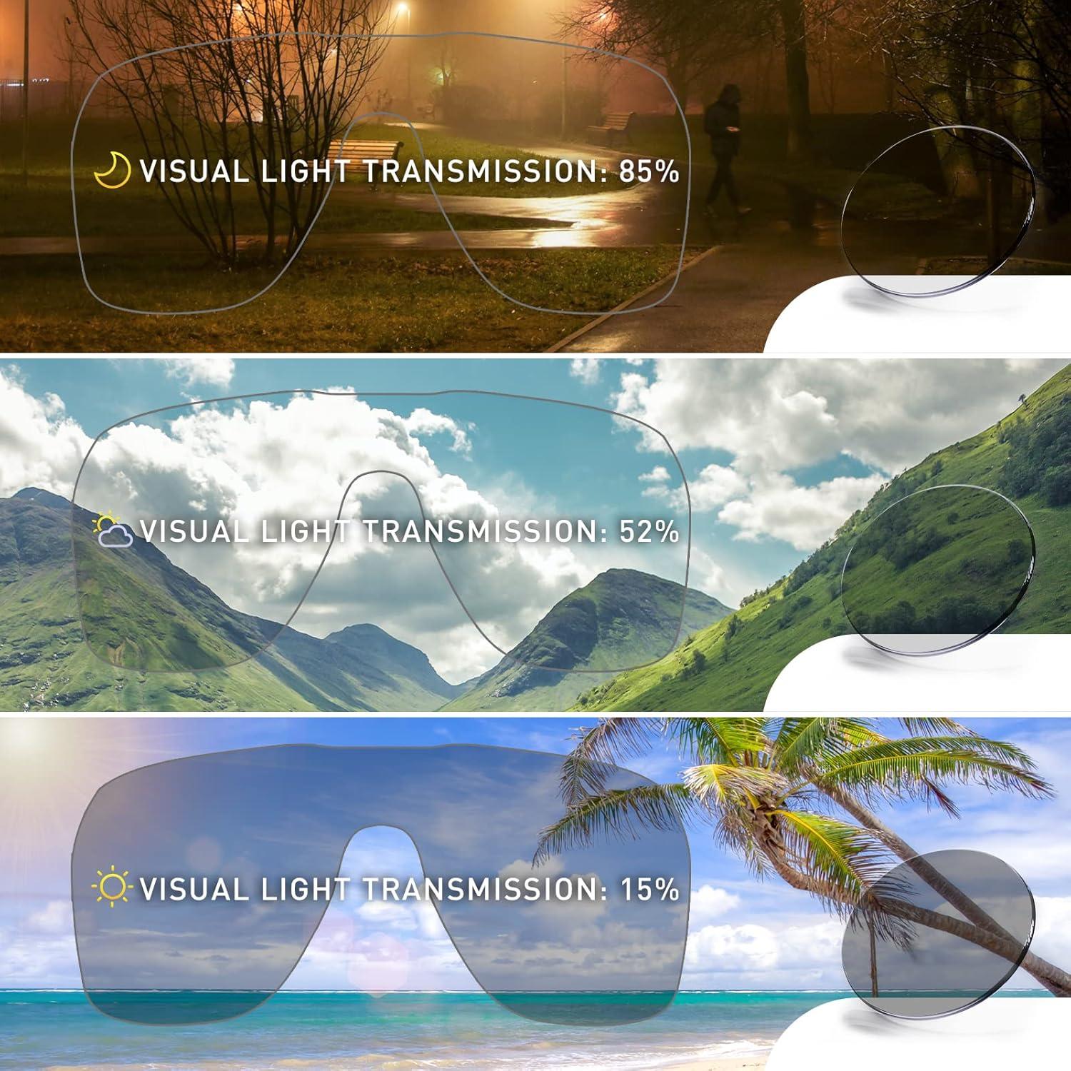 Gafas de Ciclismo Fotoquímicas KAPVOE UV400 Unisex