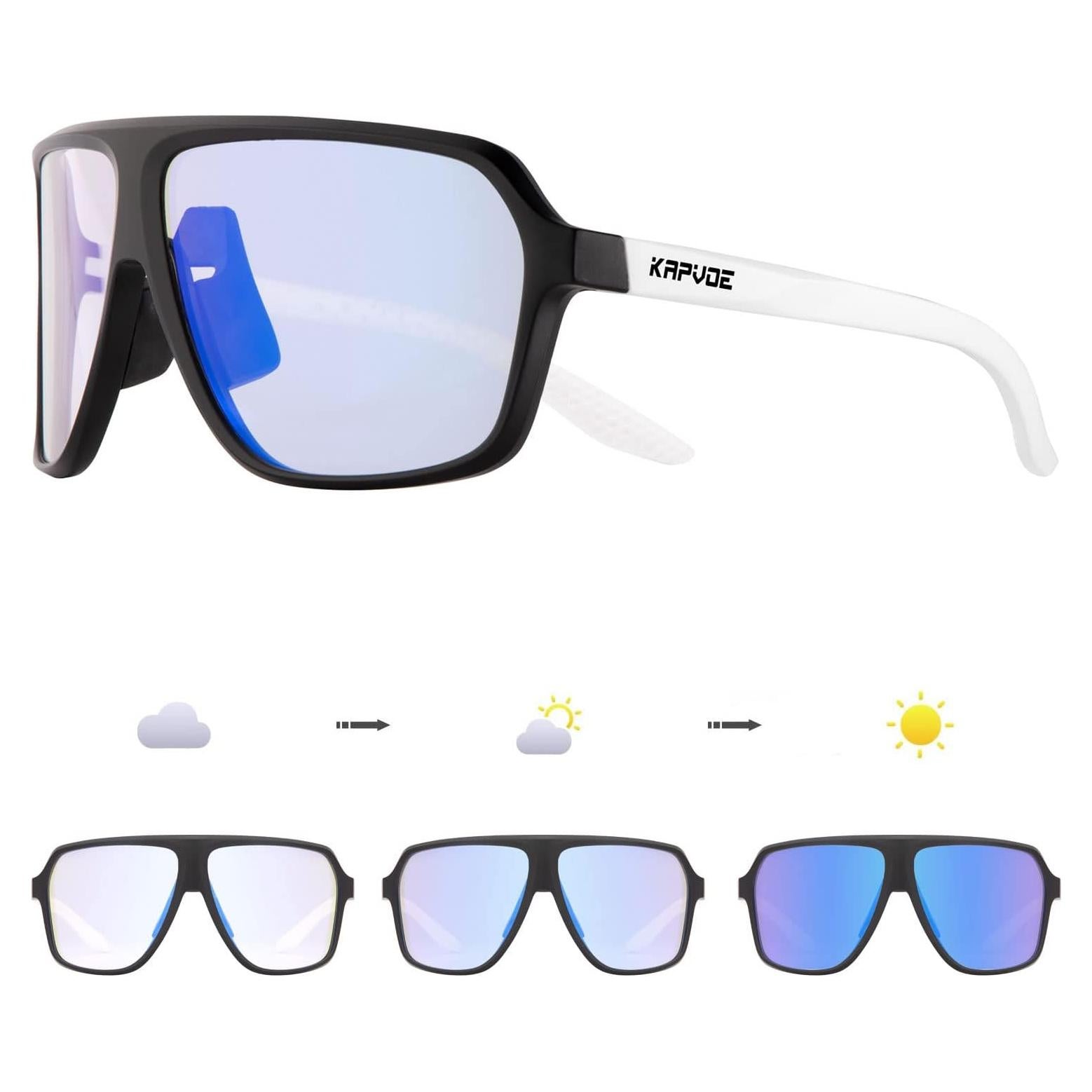 Gafas de Ciclismo KAPVOE Fotoquímicas UV400 para Adultos