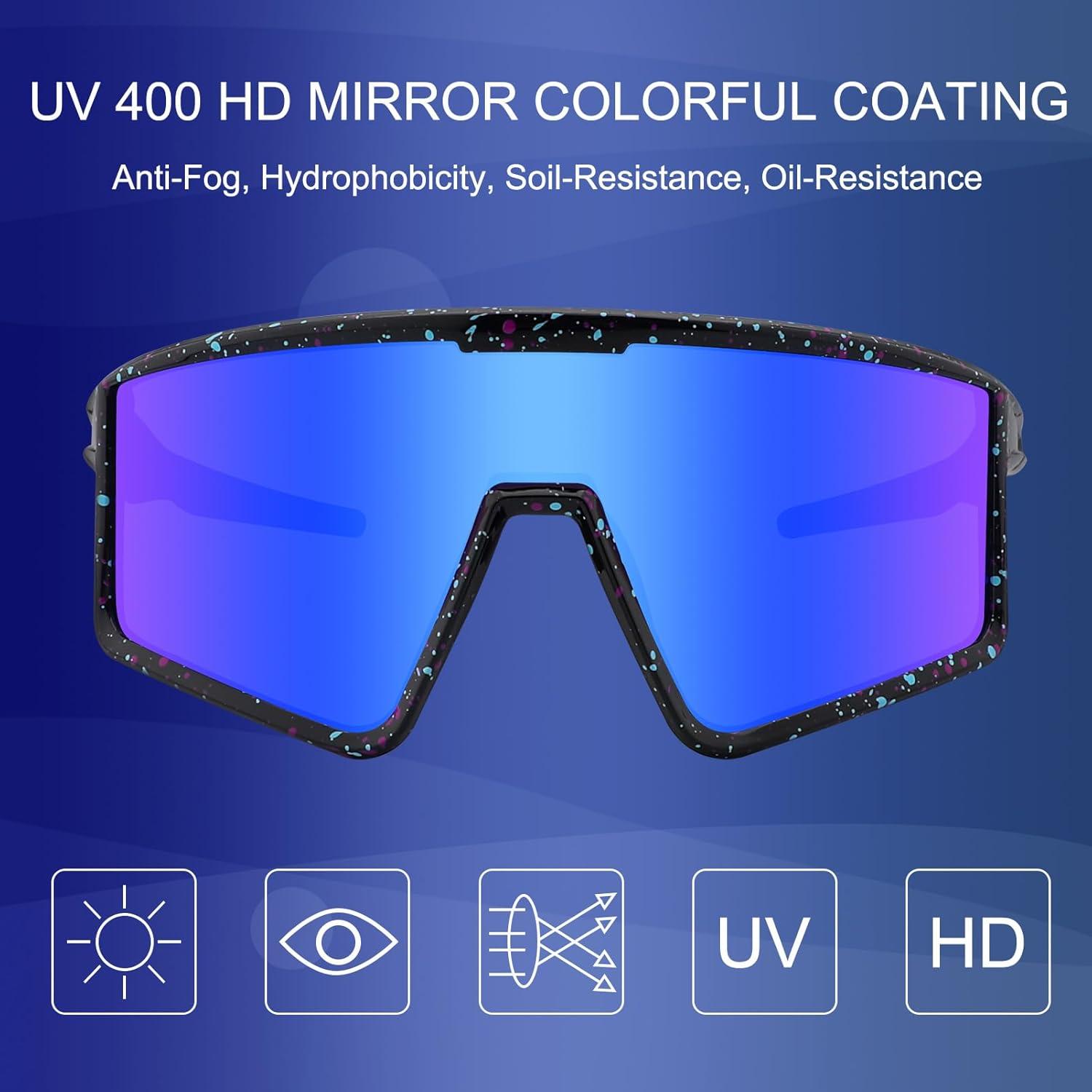 Gafas de Ciclismo Xiyalai UV400 para Adultos Azul