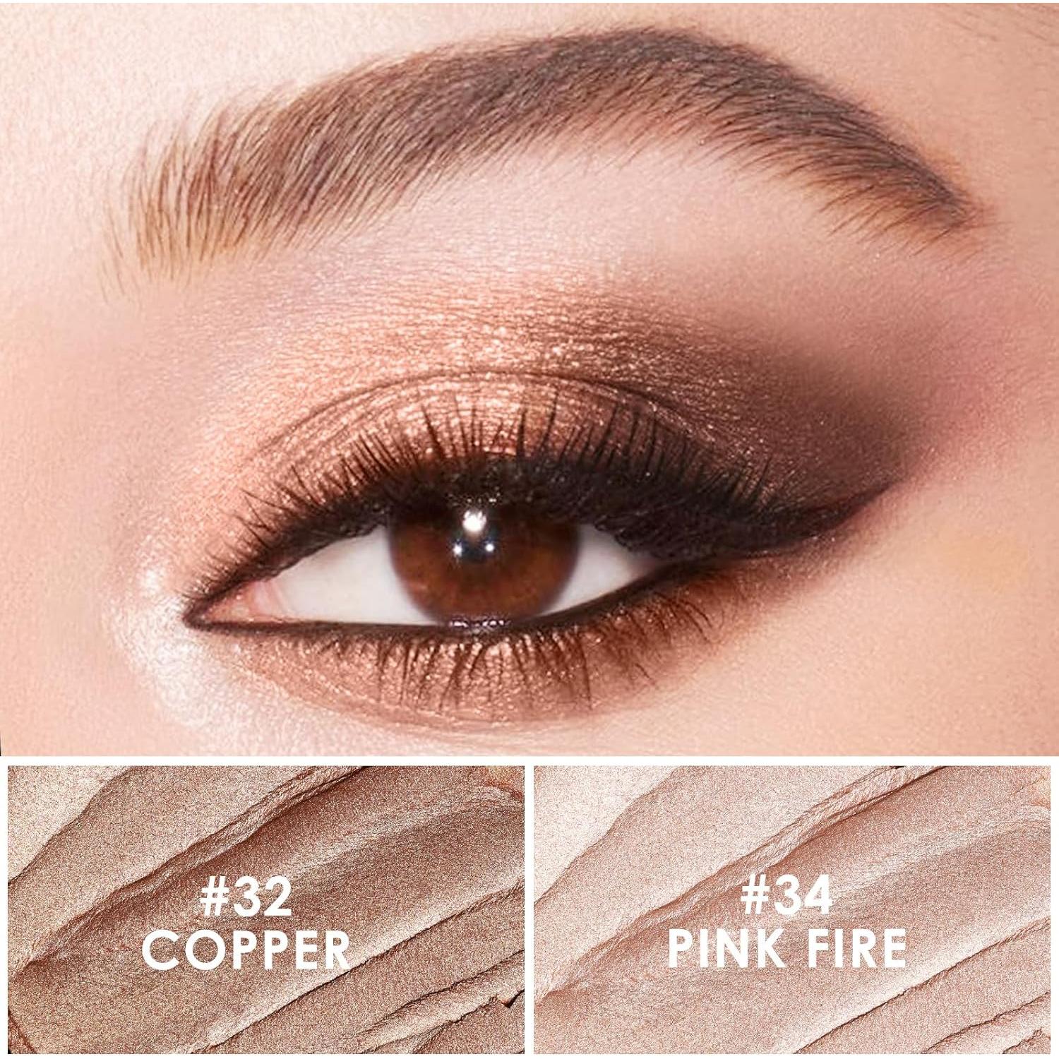 FOCALLURE 2 Pcs Lápiz Sombra de Ojos Alta Pigmentación