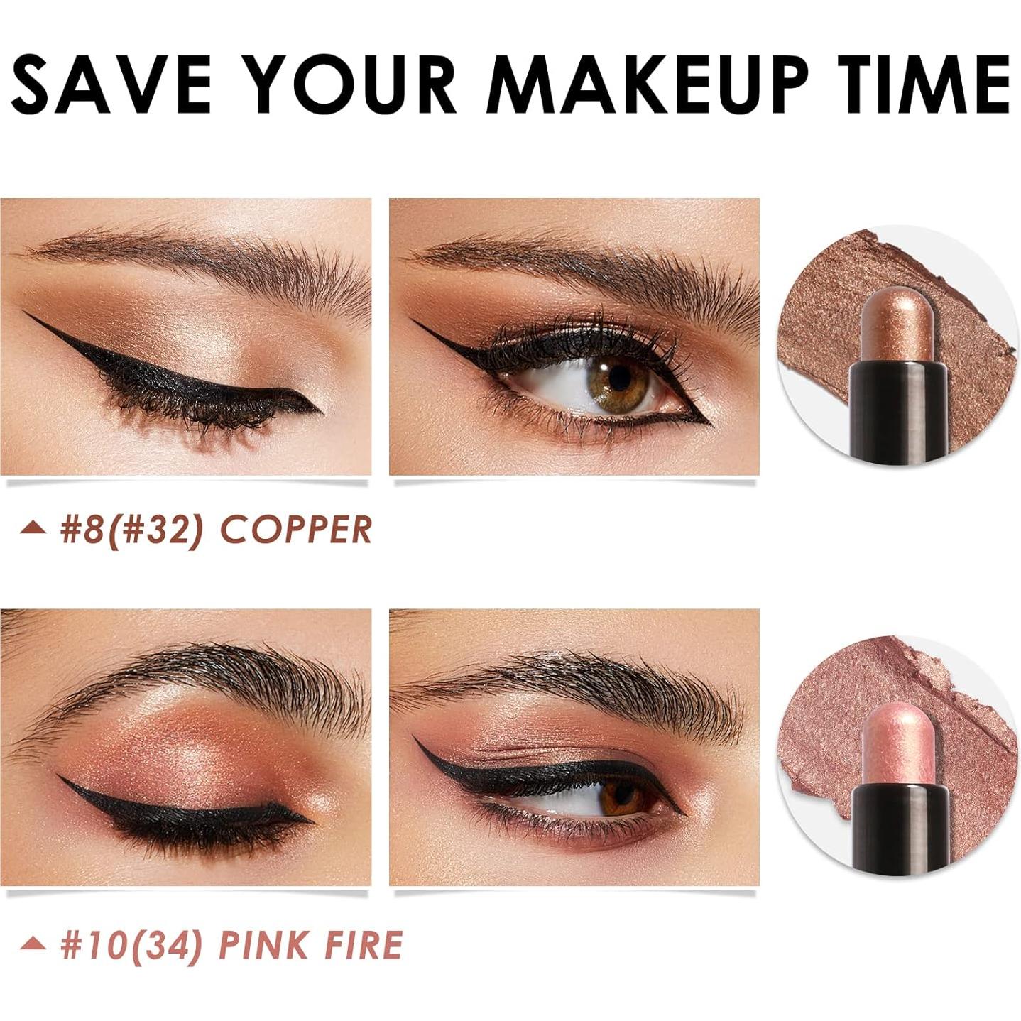 FOCALLURE 2 Pcs Lápiz Sombra de Ojos Alta Pigmentación