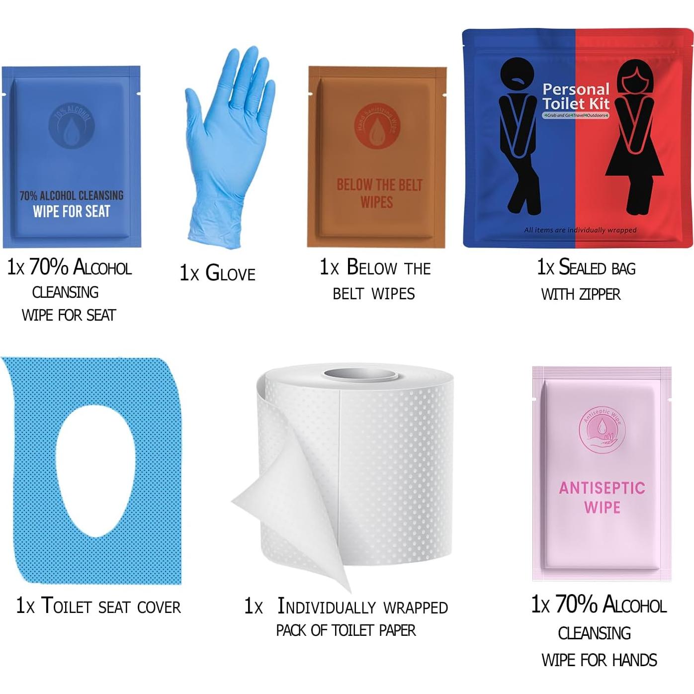 Kit de Baño Portátil pH Advantage con Papel Higiénico