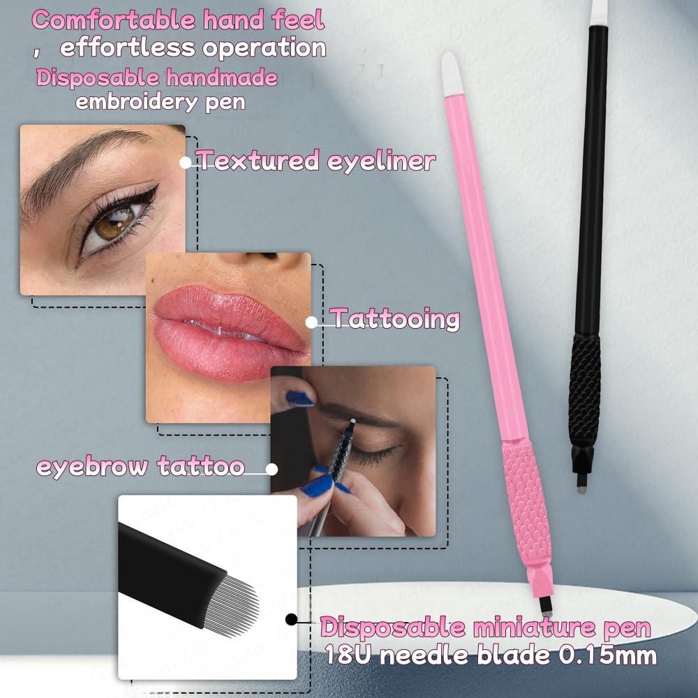 Bolígrafo desechable para microblading FANBODTA - 3 unidades