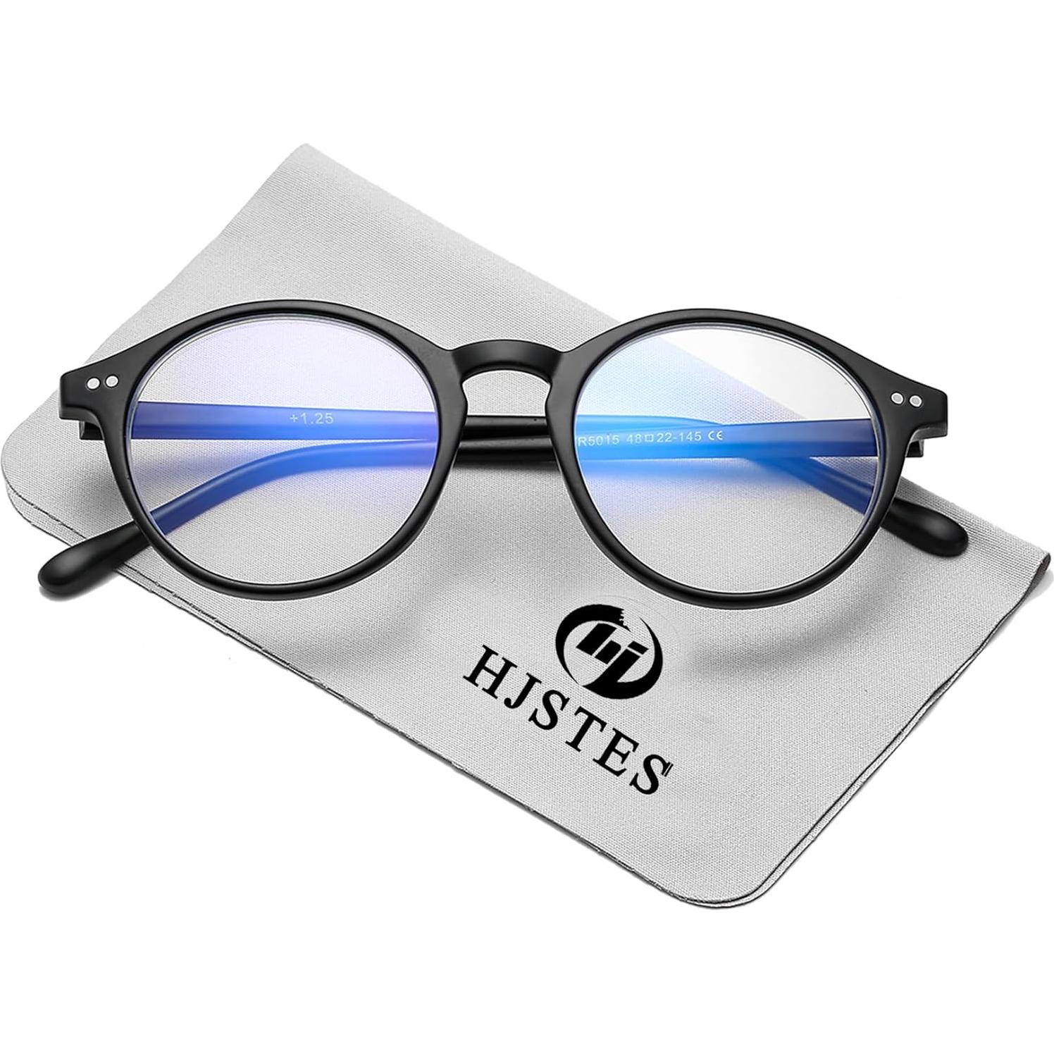 Gafas Vintage Bloqueo Luz Azul HJSTES Unisex 52mm 2 Paquete