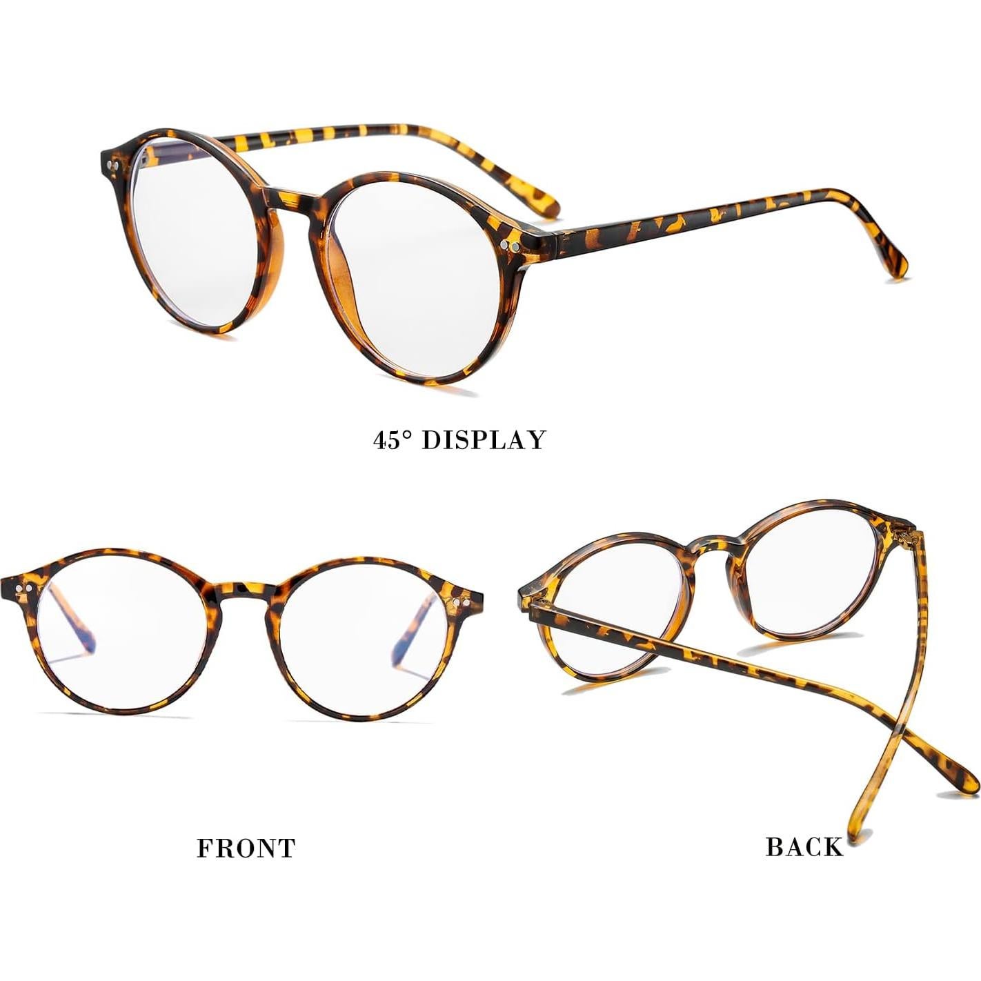 Gafas Vintage Bloqueo Luz Azul HJSTES Unisex 52mm 2 Paquete