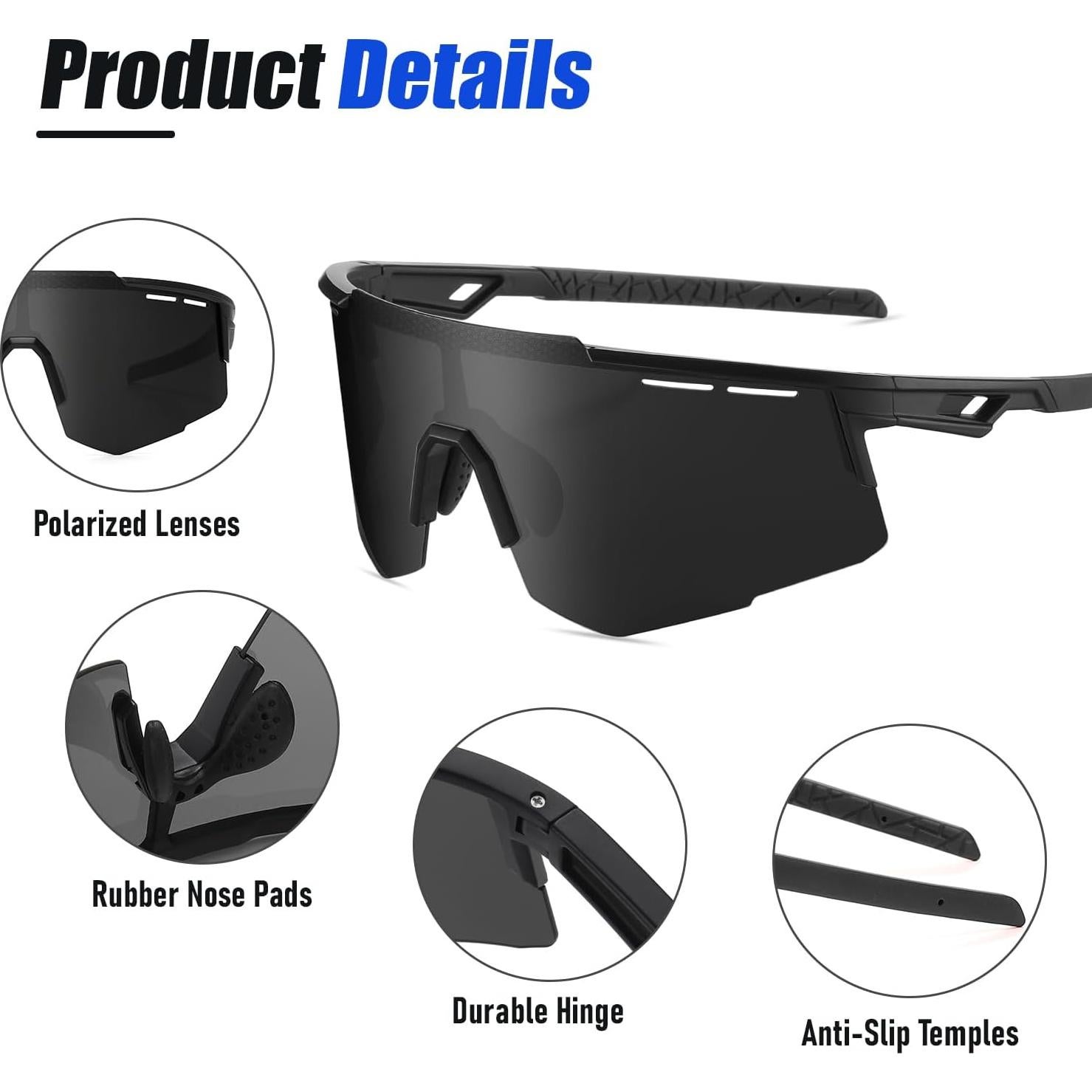 Gafas de sol deportivas DUCO polarizadas UV400 para hombres