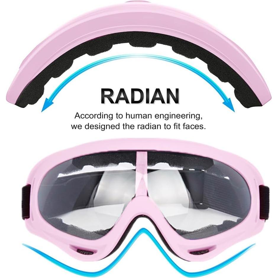 Gafas de Motocicleta LJDJ Paquete de 4 con Bandanas