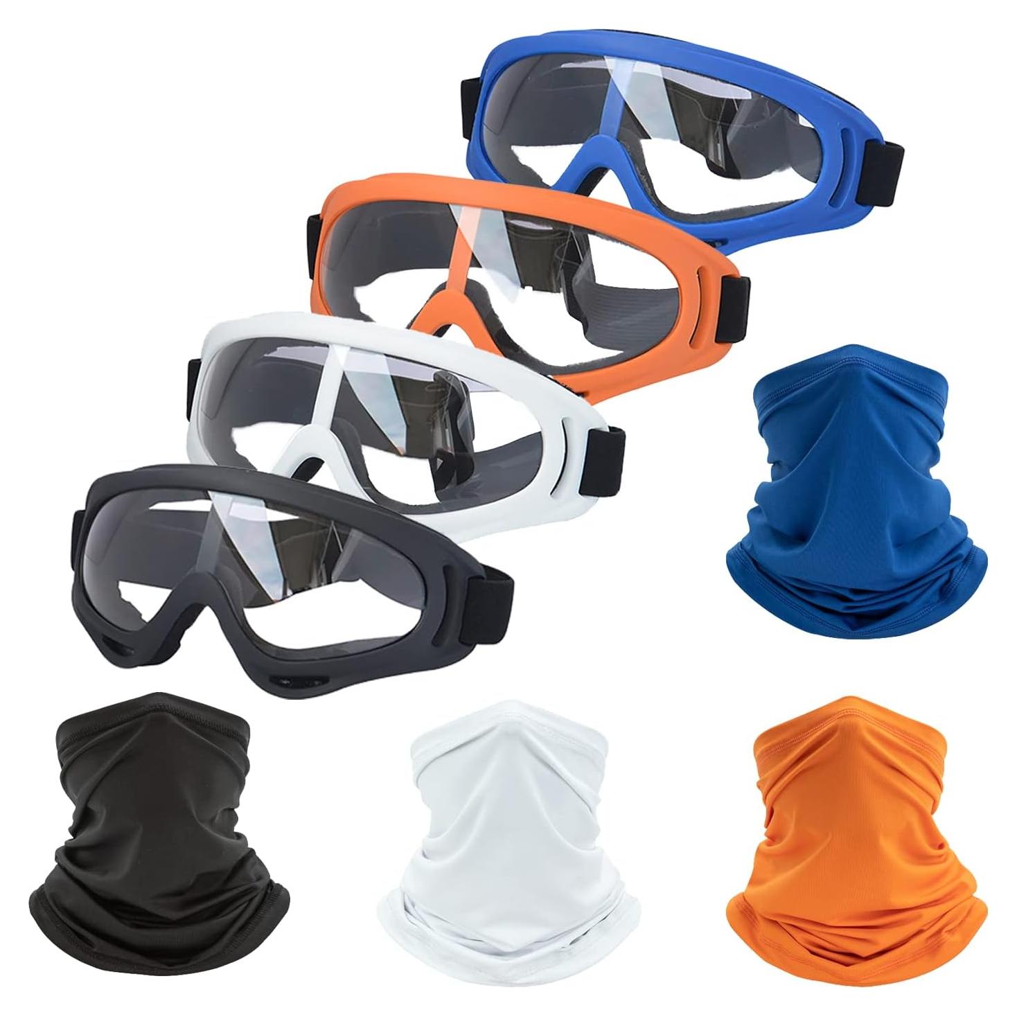Gafas de Motocicleta LJDJ 4 en 1 con 4 Máscaras