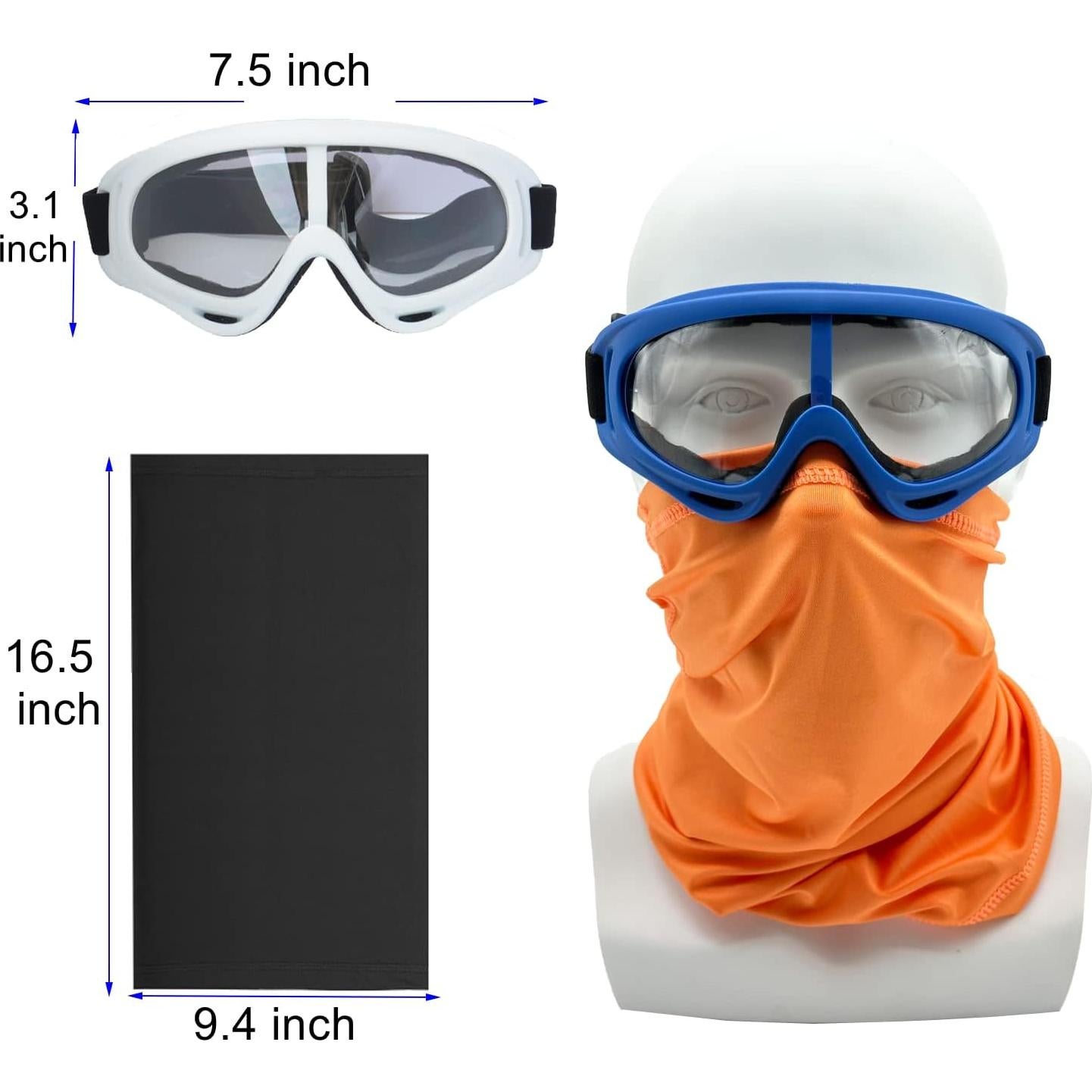 Gafas de Motocicleta LJDJ 4 en 1 con 4 Máscaras