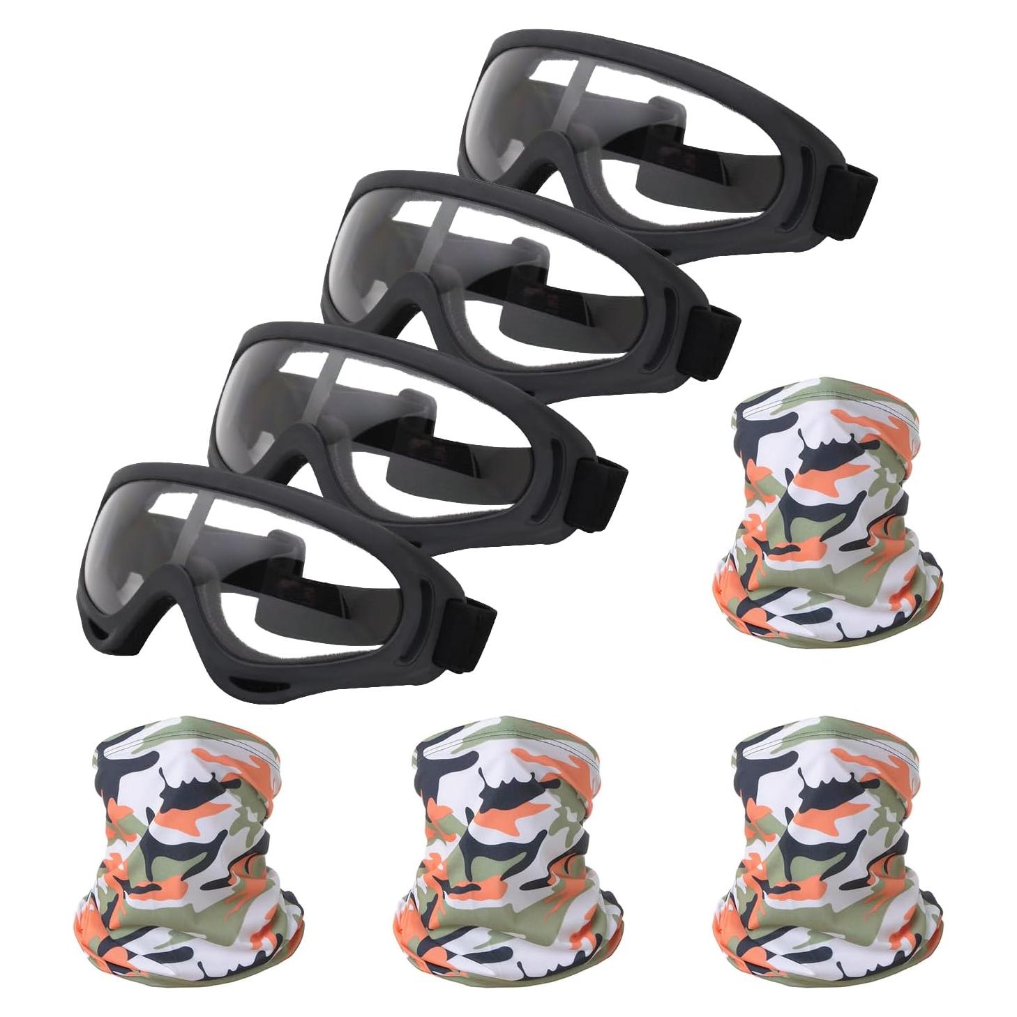 Gafas de Motocicleta LJDJ con 4 Máscaras Transpirables