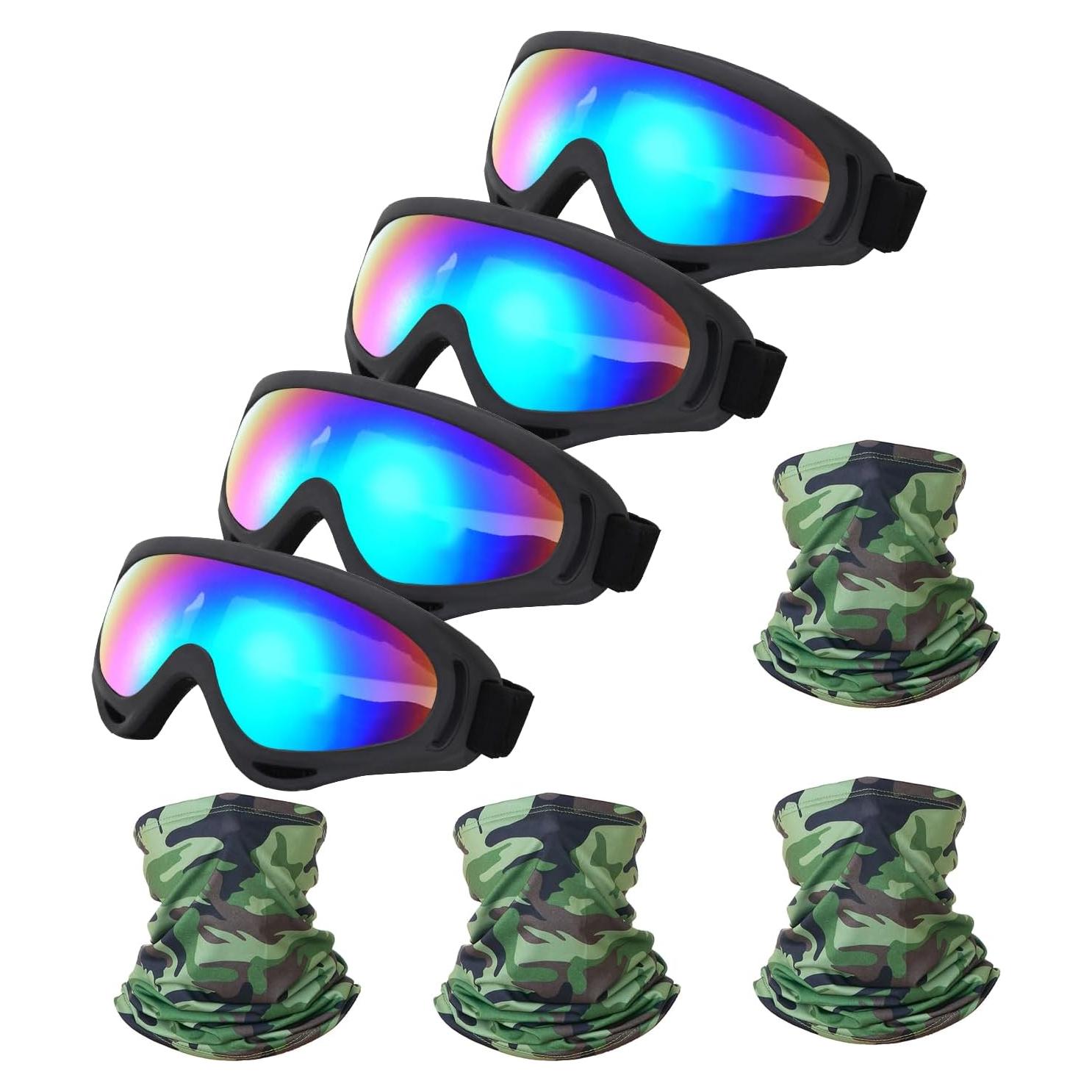 Gafas de Motocicleta LJDJ con 4 Máscaras Transpirables