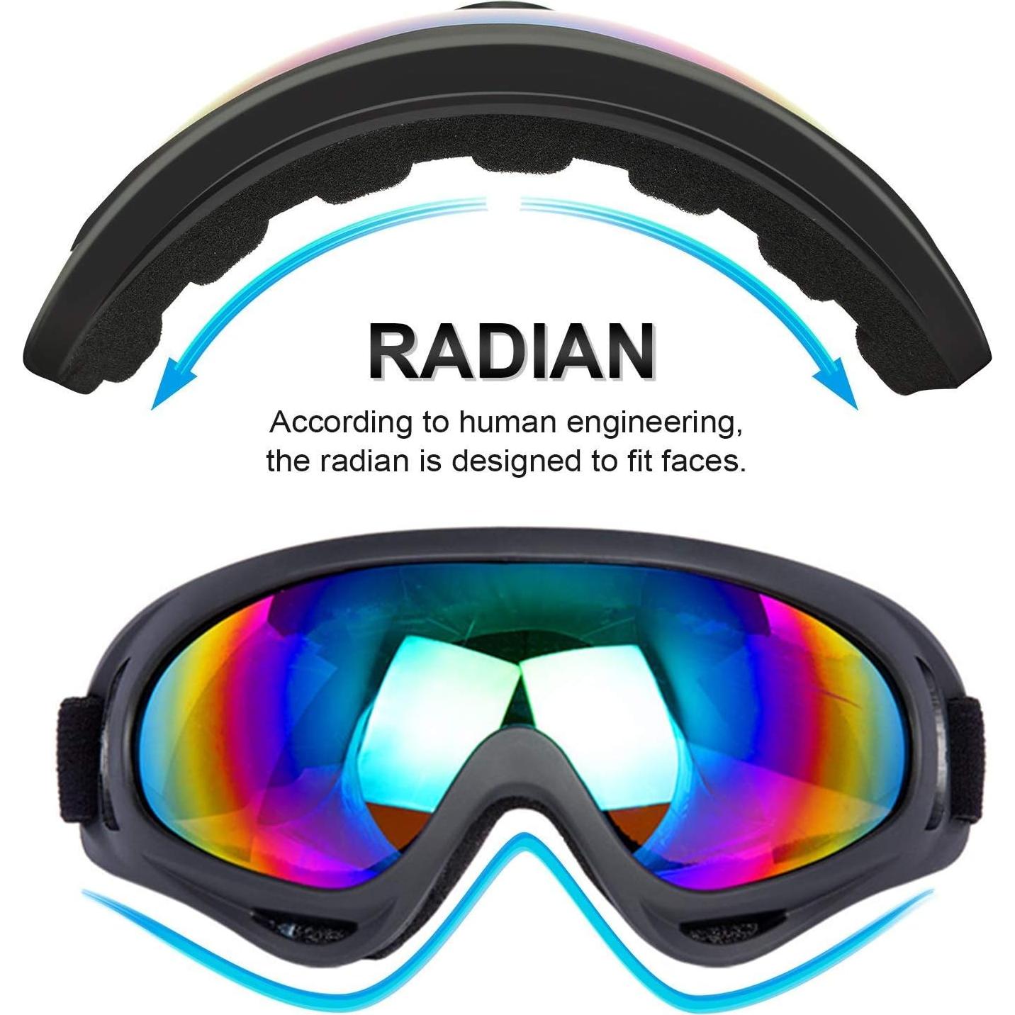 Gafas de Motocicleta LJDJ con 4 Máscaras Transpirables